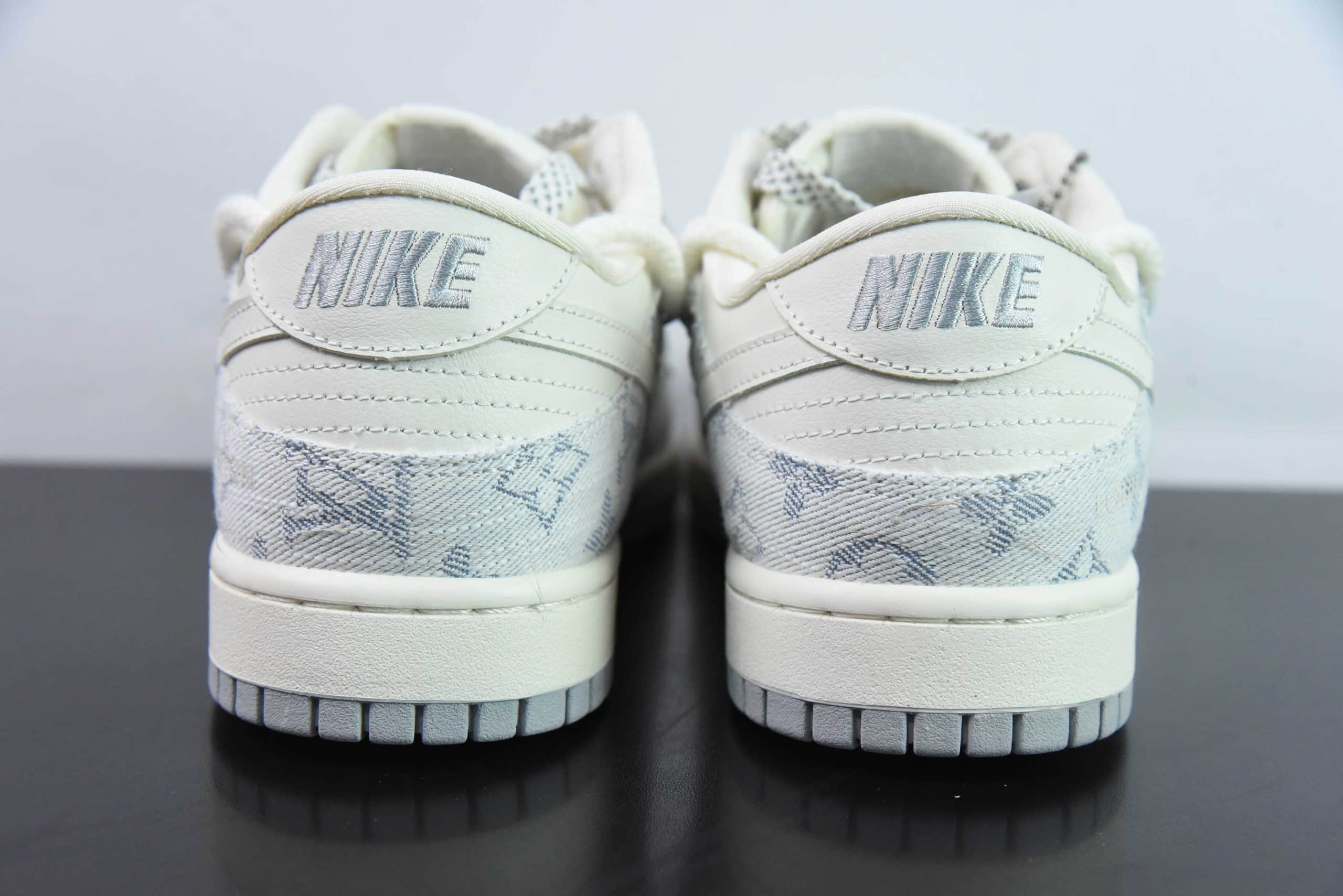 乔丹Travis Scott x Fragment Design x Jordan Air Jordan 1 Low OG SP AJ1 LV联名黑牛仔印花低帮文化休闲板鞋纯原版本 货号：SJ2068-005 