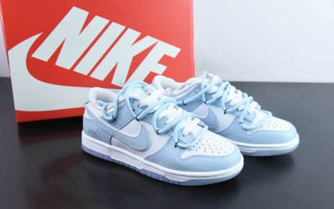 耐克Nike SB Dunk Low 海盐青柠简约天蓝解构抽绳鞋带SB低帮休闲滑板鞋纯原版本 货号： FJ7743-194
