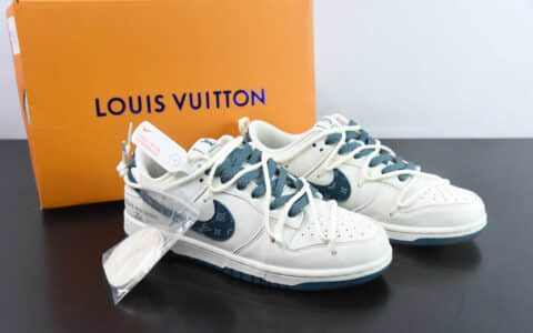 耐克Nike SB Dunk Low“LV联名经典米蓝” 周年高端定制SB低帮休闲板鞋纯原版本 货号：SJ2068-251