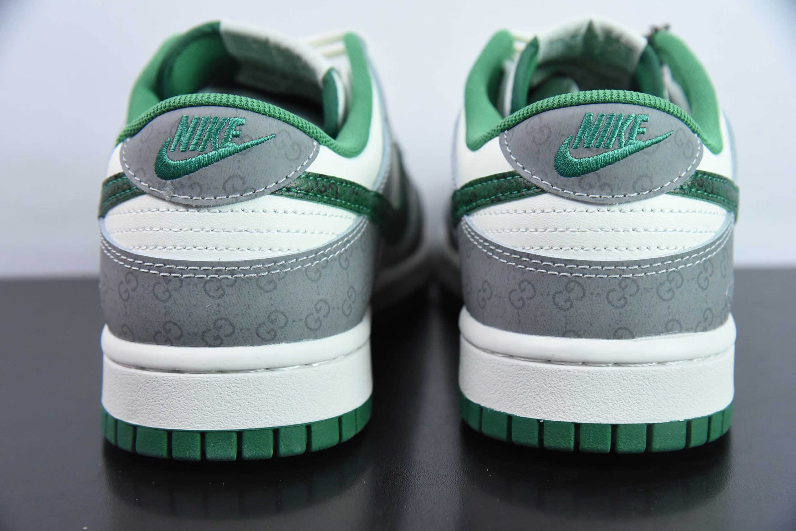 耐克Nike SB Dunk Low GUCCI联名灰绿SB低帮休闲板鞋纯原版本 货号： SF1588-134 