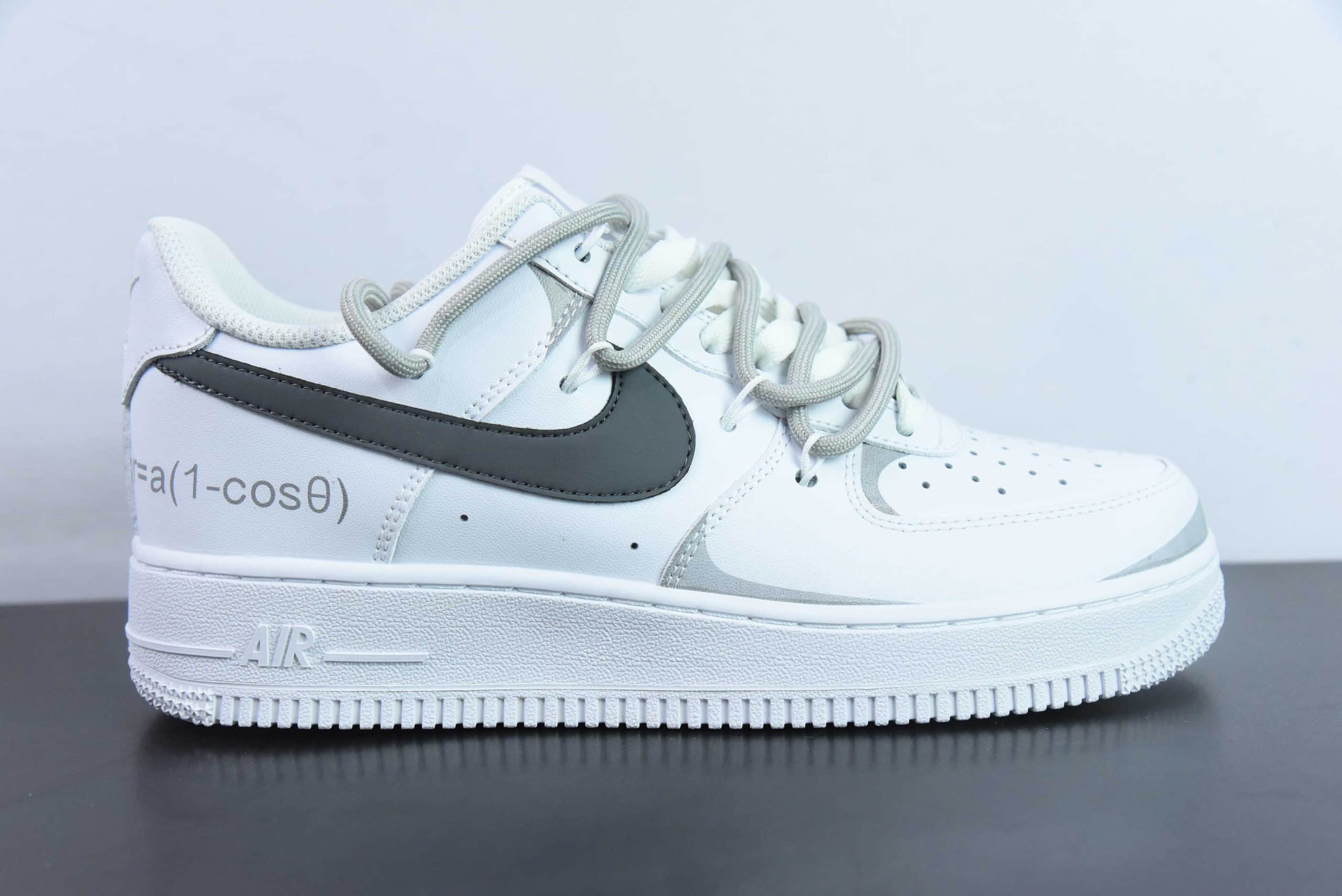 耐克Nike Air Force 1 Low’07 喷绘白灰空军一号绑带低帮休闲板鞋纯原版本 货号：ZH0316-017