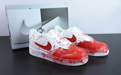 耐克Nike Air Force 1'07血腥红案发现场空军一号低帮休闲板鞋纯原版本 货号： 315122-211