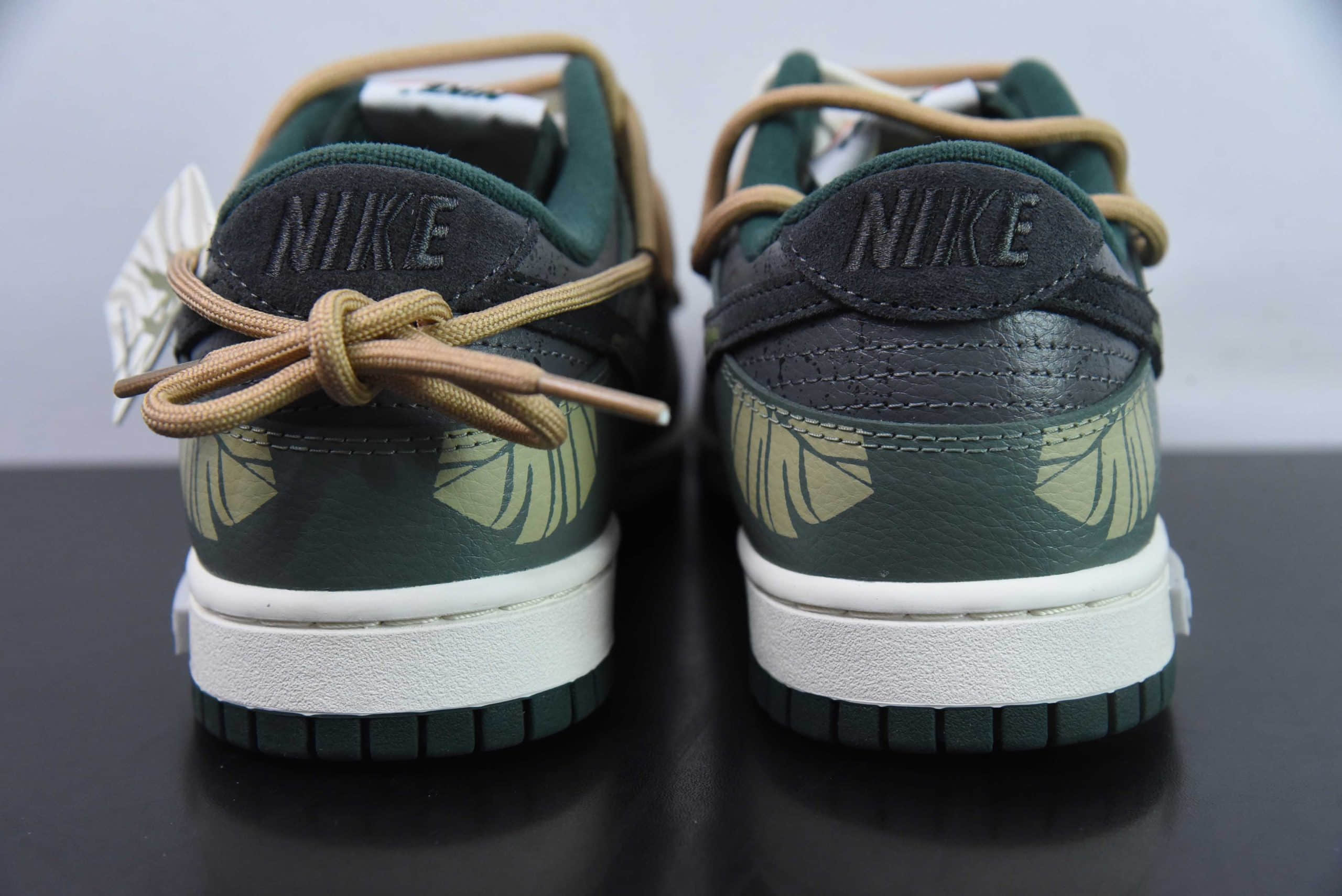 耐克Nike SB Dunk Low 熊猫恶作剧绿野浮渊解构抽绳SB低帮休闲滑板鞋纯原版本 货号：FD0350-133 