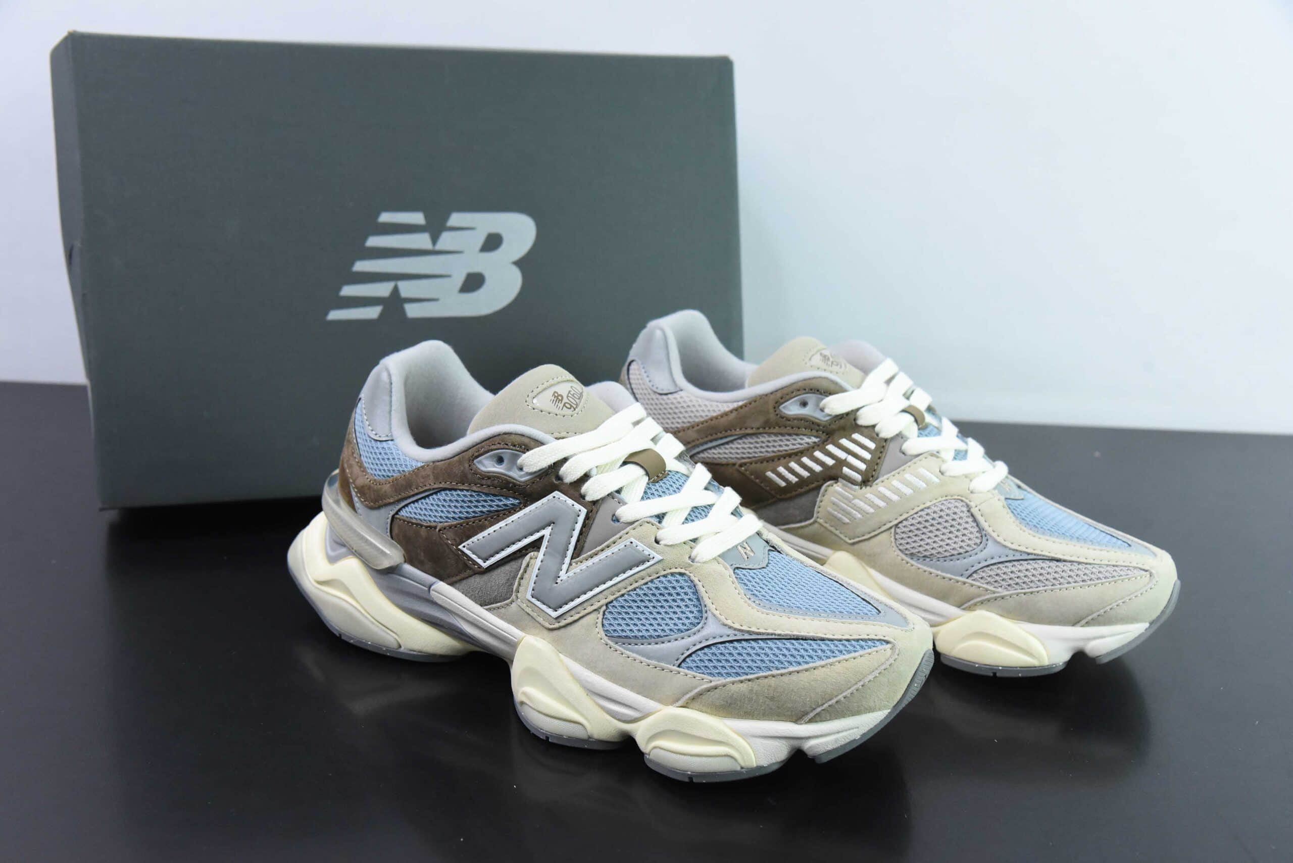 新百伦New Balance9060 Sea Salt Blue灰棕海盐蓝9060系列复古百搭老爹风小象蹄休闲运动跑步鞋纯原版本 货号：U9060MUS 