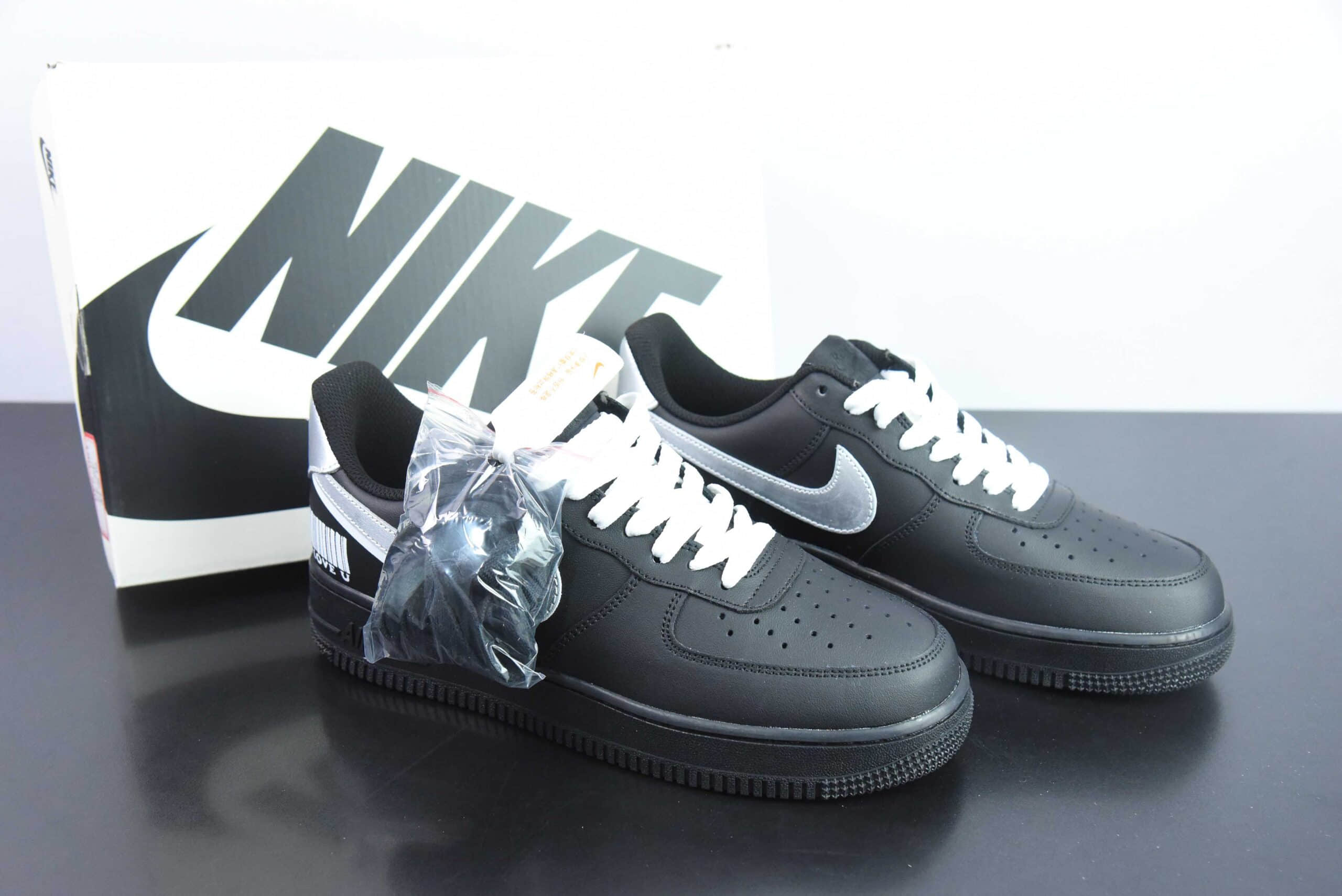 耐克Nike Air Force 1 Low 07 酷黑银翼 Vlad 黑银空军一号低帮休闲板鞋纯原版本 货号：CW2288-016 