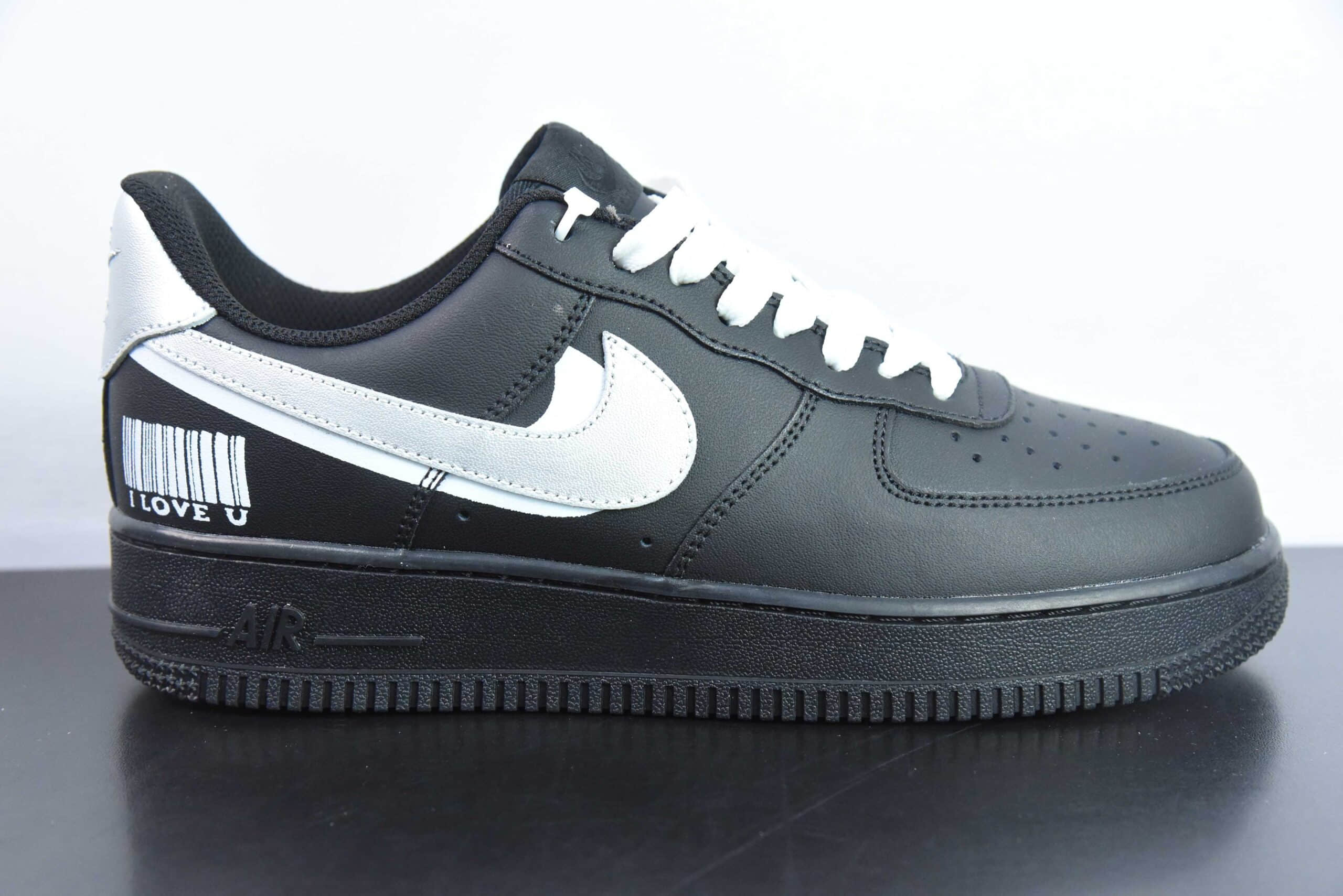 耐克Nike Air Force 1 Low 07 酷黑银翼 Vlad 黑银空军一号低帮休闲板鞋纯原版本 货号：CW2288-016 