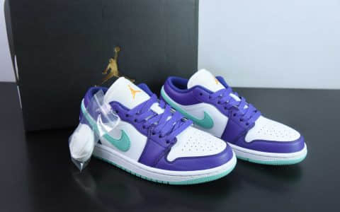 乔丹Air Jordan 1 Low AJ1 乔1夏洛特黄蜂低帮文化休闲板鞋纯原版本 货号：HJ9013-550
