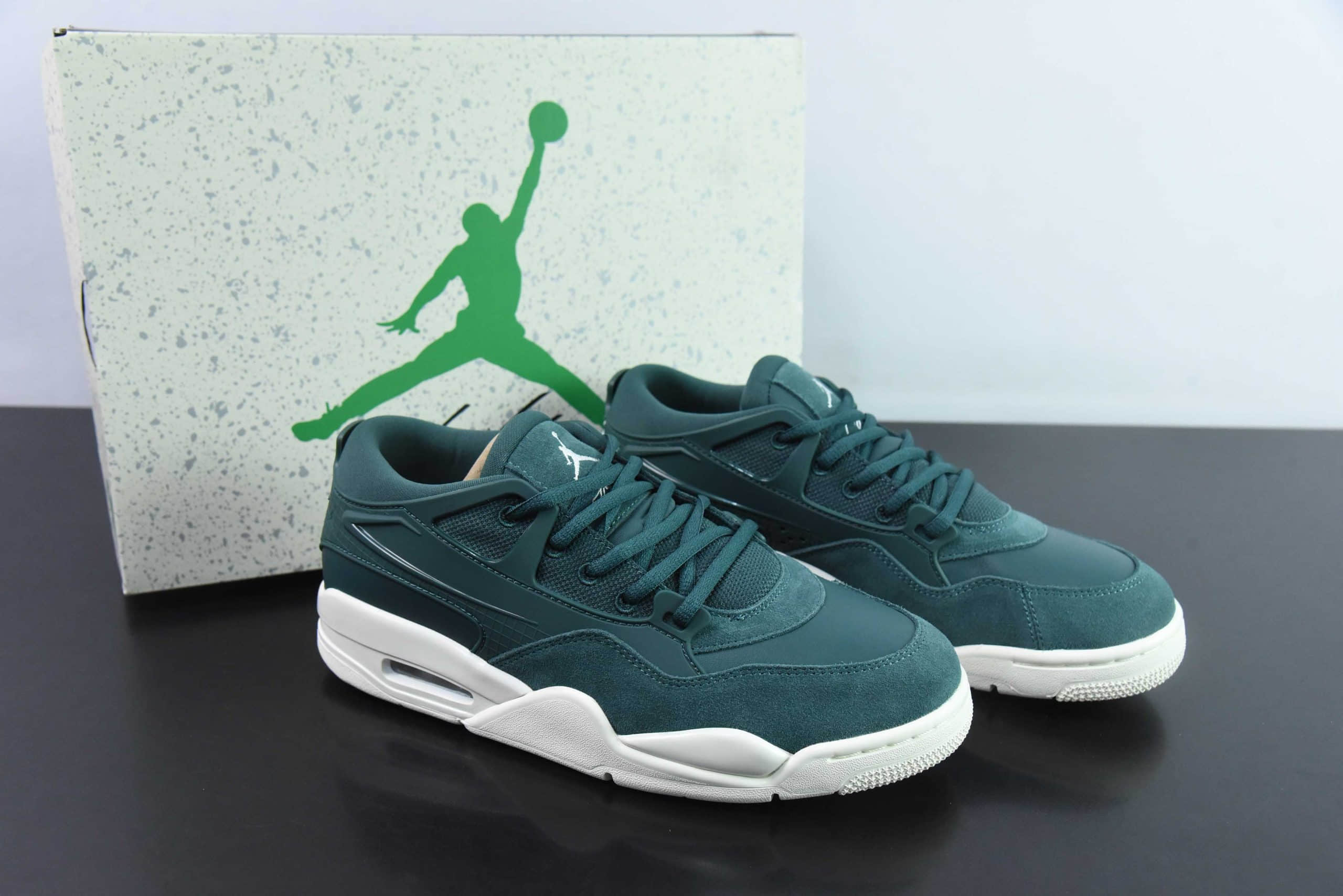 乔丹Air Jordan 4 Remastered AJ4乔4重制墨绿低帮复古文化篮球鞋纯原版本 货号：FQ7940-300 