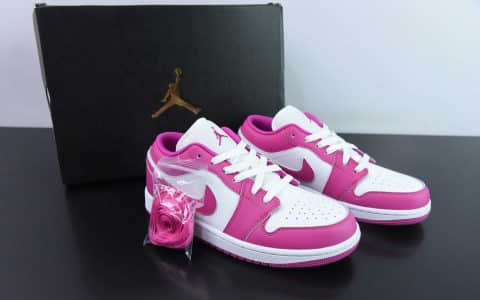 乔丹Air Jordan 1 Low AJ1 乔1玫红色低帮文化休闲运动板鞋纯原版本 货号： FV8486-600