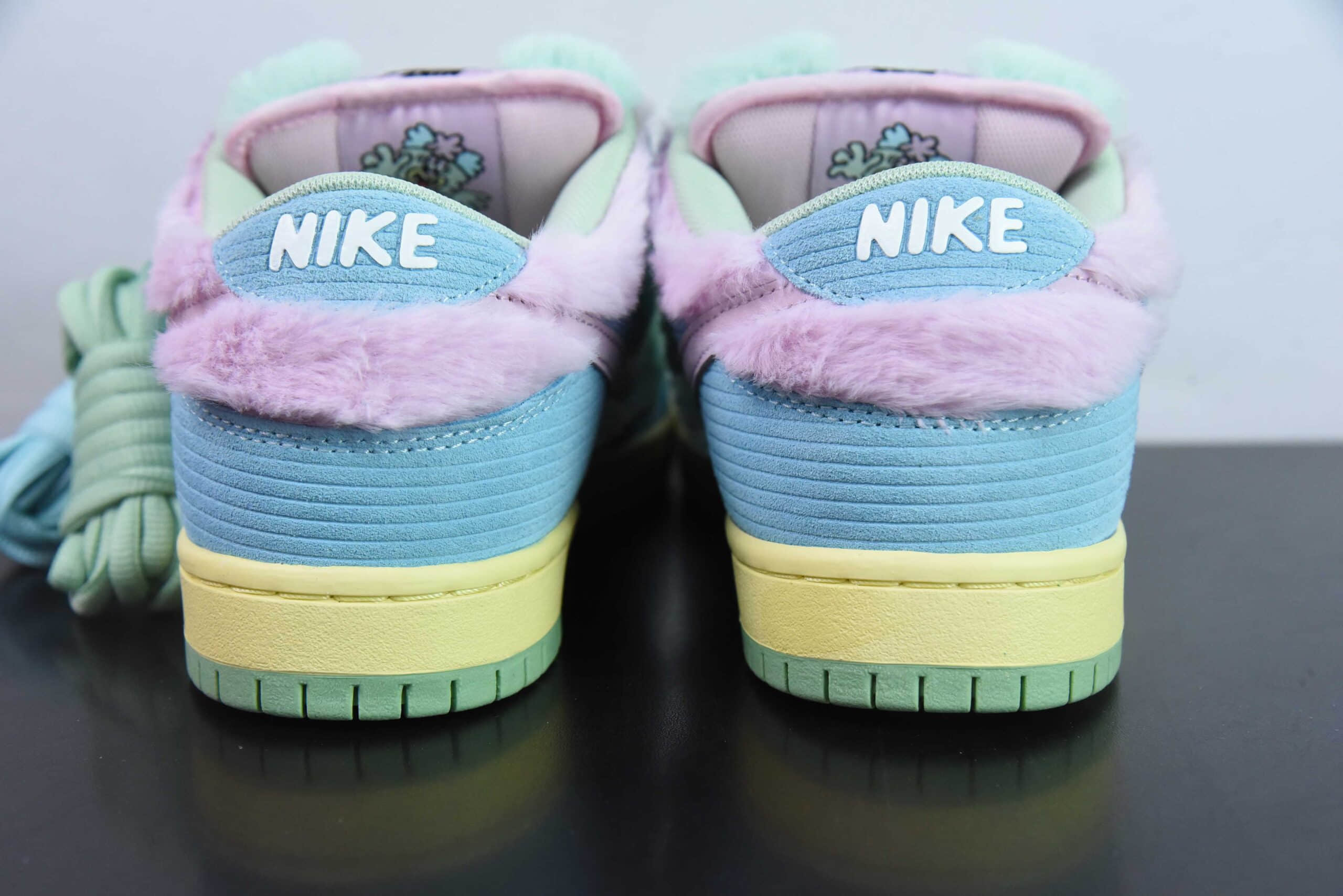 耐克Nike Verdy x Nike SB Dunk Low ProVisty联名毛绒鼠尾草绿黄色蓝SB扣篮系列低帮休闲运动滑板板鞋纯原版本 货号：FN6040-400