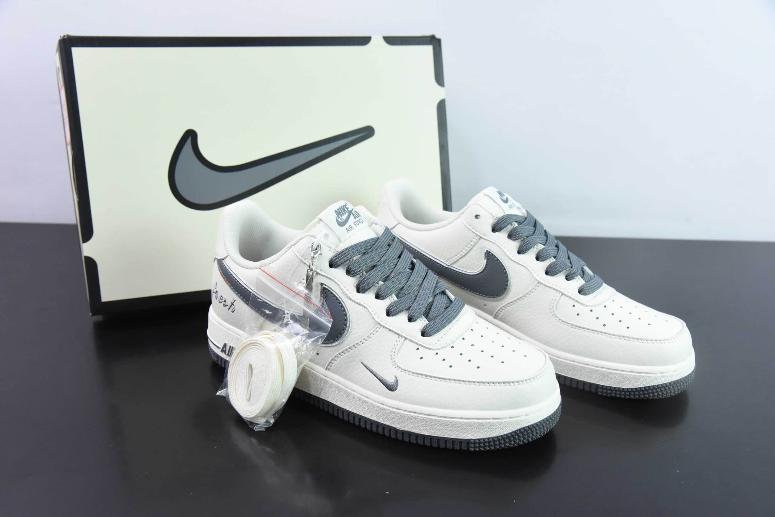 耐克Nike Air Force 1'07 Low Keep Fresh 深灰小勾空军一号低帮休闲板鞋纯原版本 货号：BM2023-105