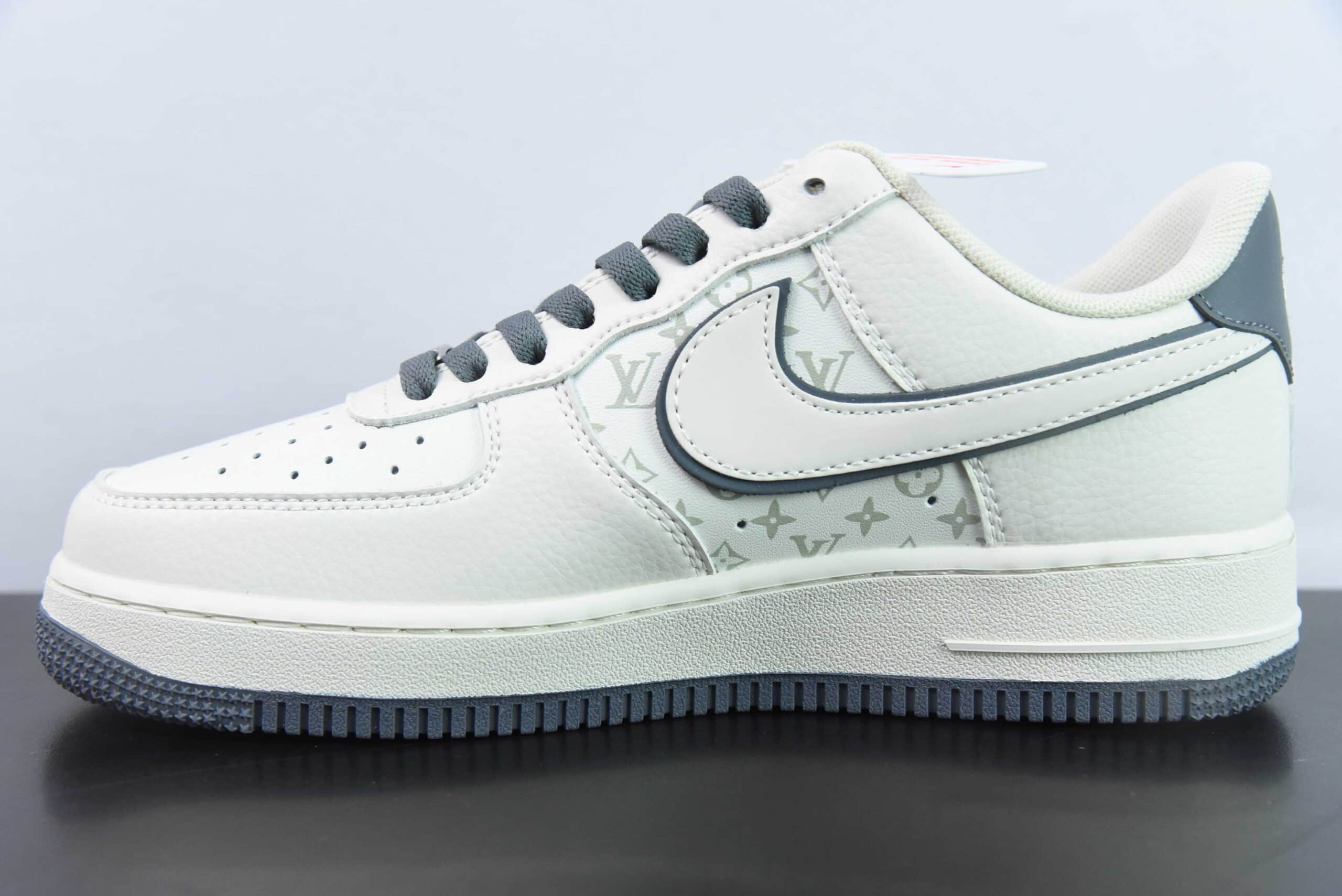 耐克NIke Air Force 1 '07 Low “LV联名米灰印花”空军一号低帮休闲板鞋纯原版本 货号：FB0788-200