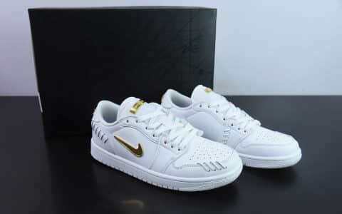 乔丹Air Jordan 1 Low Method of Make AJ1 乔1白金色低帮文化休闲运动板鞋纯原版本 货号：FN5032-100