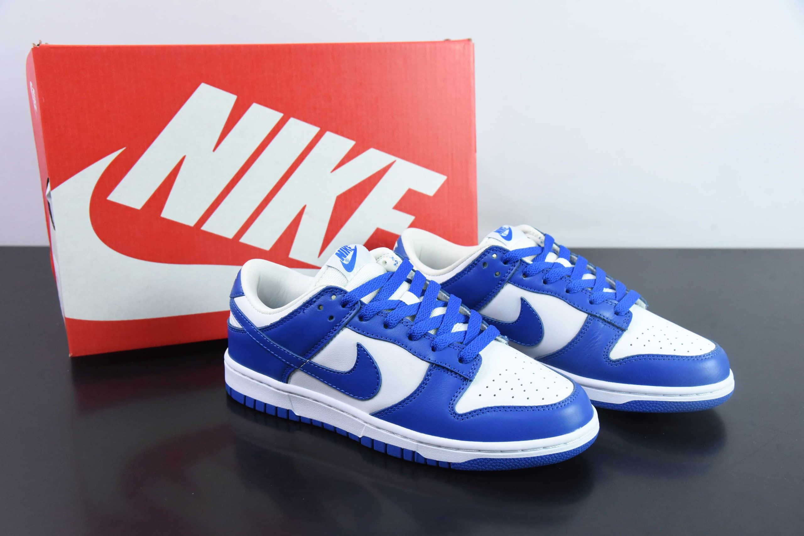 耐克Nike Dunk Low “Kentucky”肯塔基白蓝SB低帮休闲滑板鞋纯原版本 货号：CU1726-100