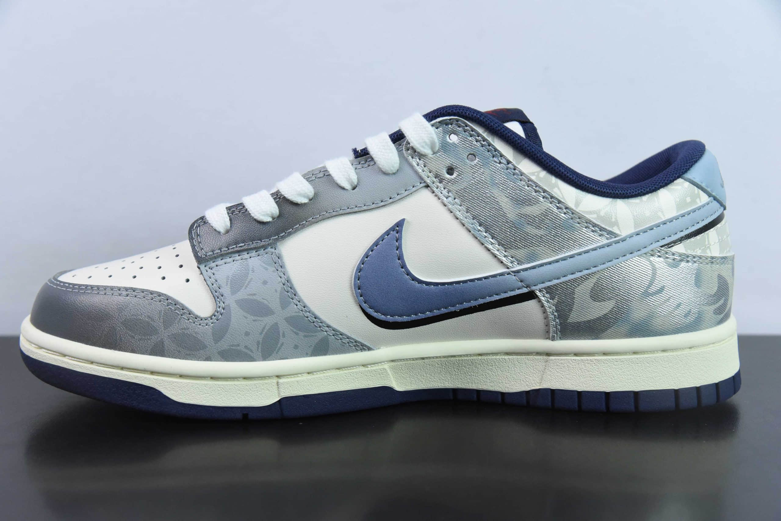 耐克Nike SB Dunk Low CNY龙年限定游龙则灵水运蓝白灰SB低帮休闲滑板鞋纯原版本 货号：FV8106-181