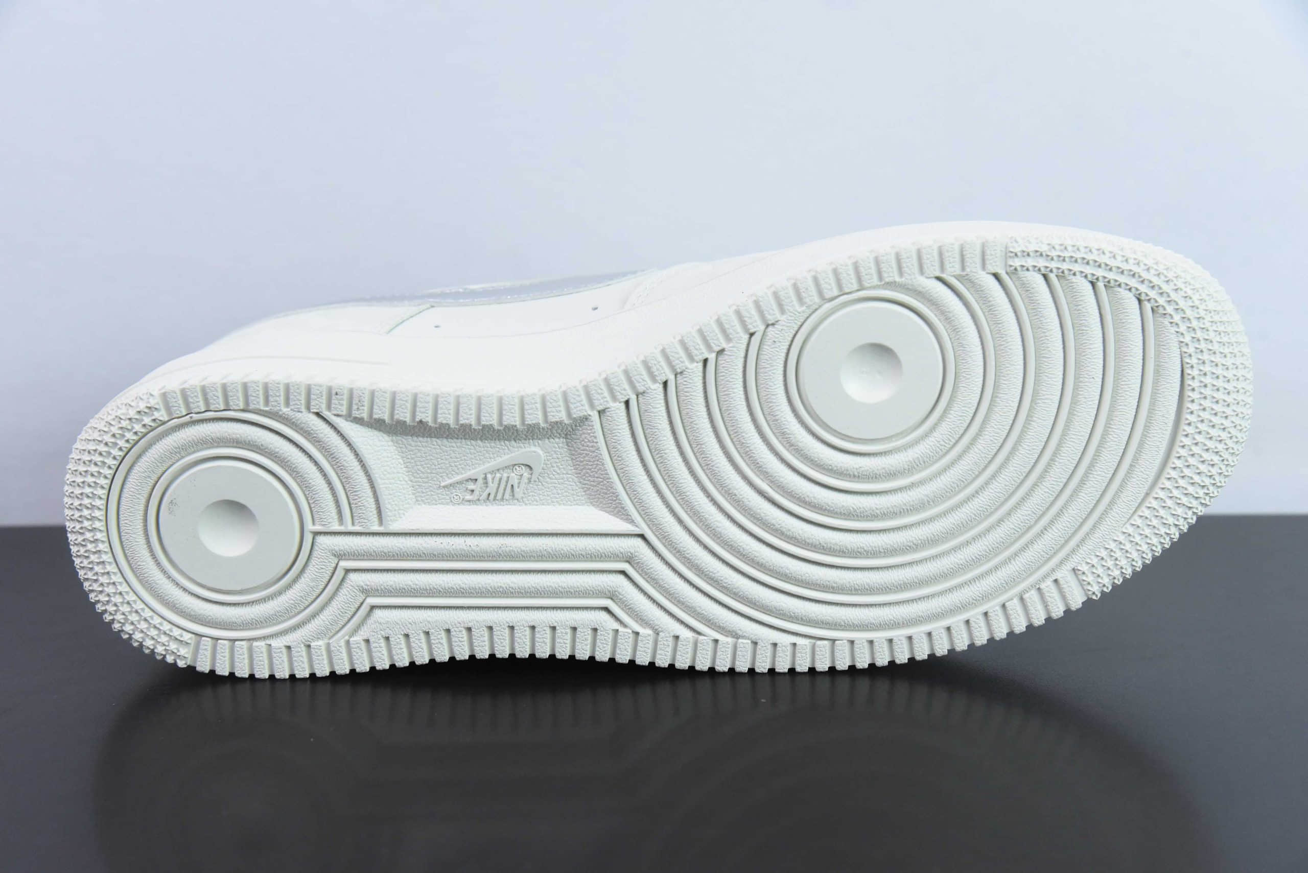 耐克Nike Air Force 1 Low 07 VIRGIL 灰银刺绣暗纹空军一号低帮休闲板鞋纯原版本 货号：AF2406-110