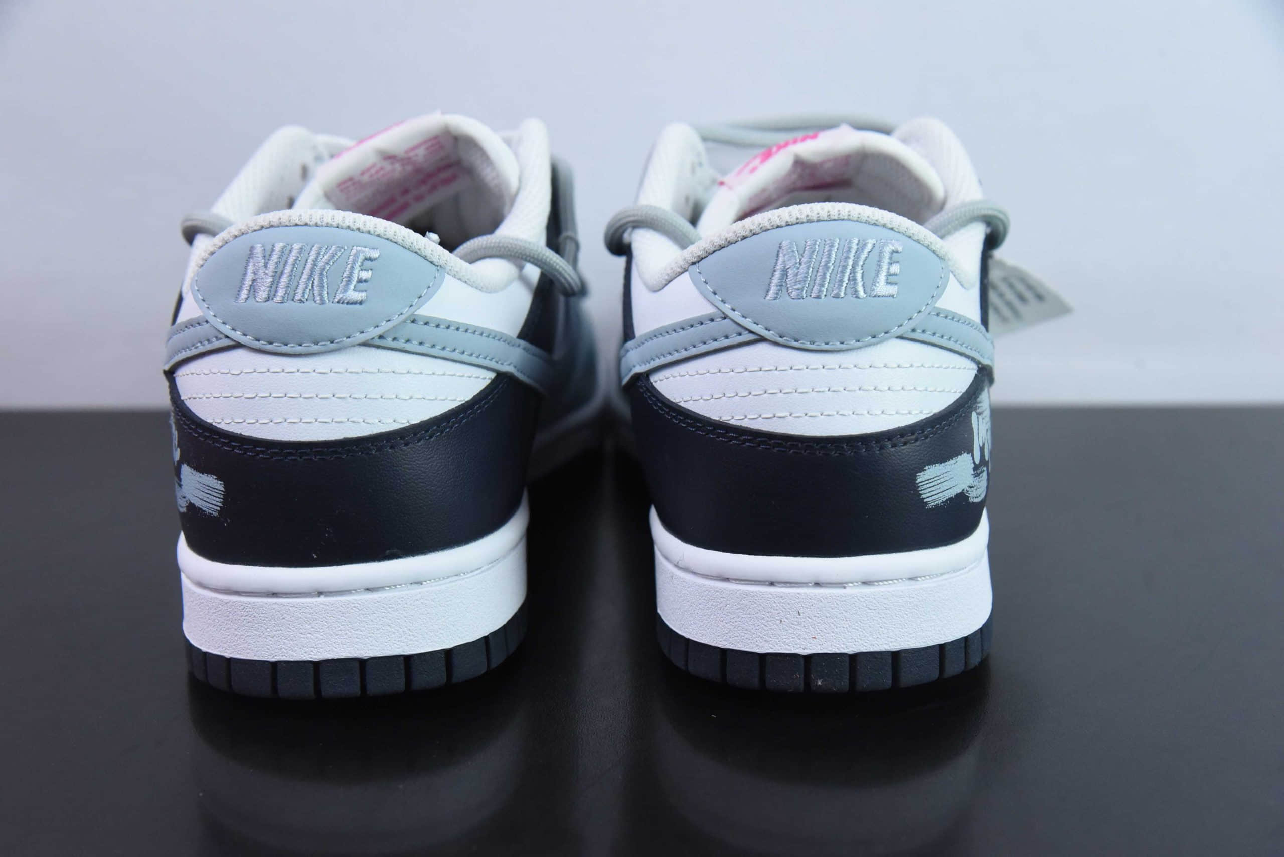 耐克Nike SB Dunk Low泼墨涂鸦灰绿解构SB低帮休闲滑板鞋纯原版本 货号：FB9109-401