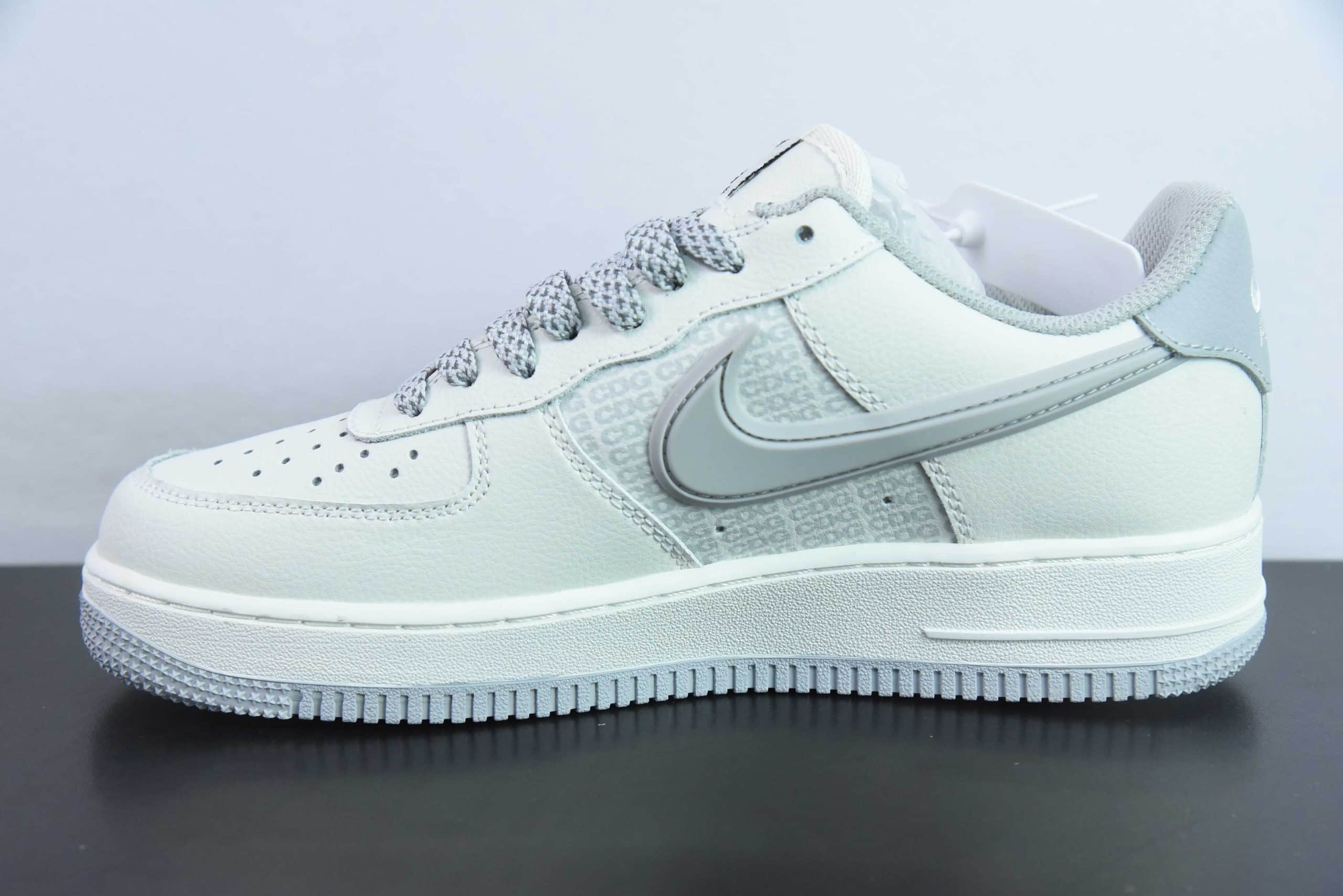 耐克Nike Air Force 1 '07 Low CDG联名米白灰空军一号低帮休闲板鞋纯原版本 货号：CG-240422