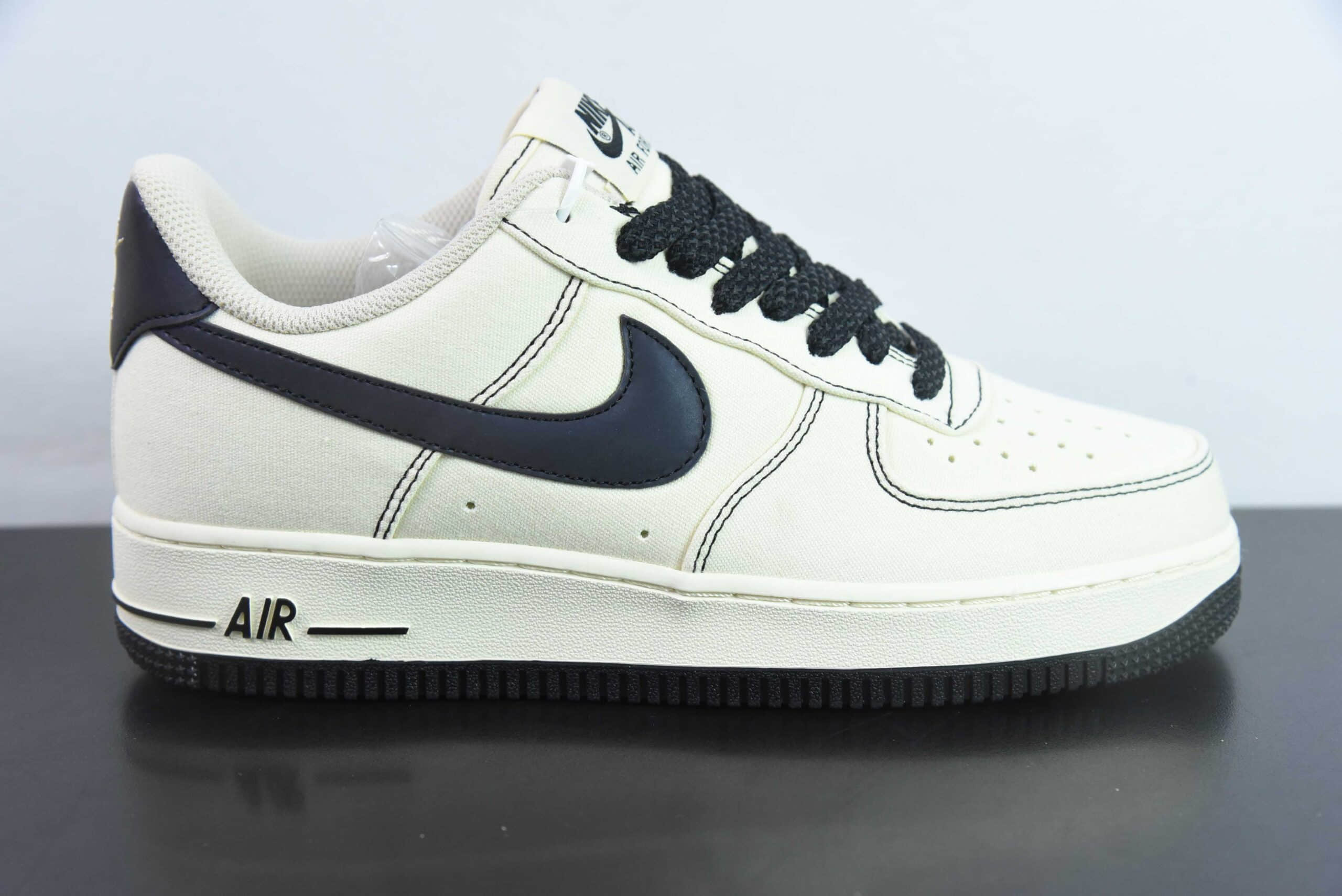 耐克Nike Air Force 1´07 Low米黑布面空军一号低帮百搭休闲运动板鞋纯原版本 货号：TQ1456-288