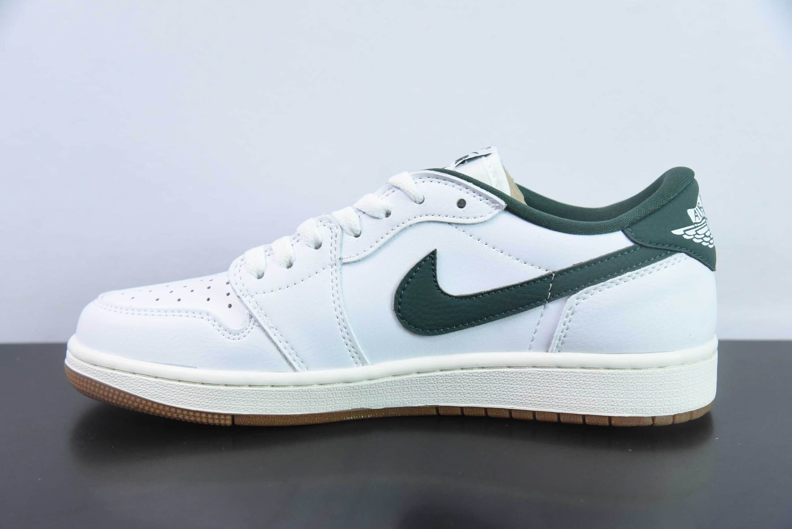乔丹Air Jordan 1 Low 白绿AJ1乔1低帮休闲板鞋纯原版本 货号：CZ0775-133