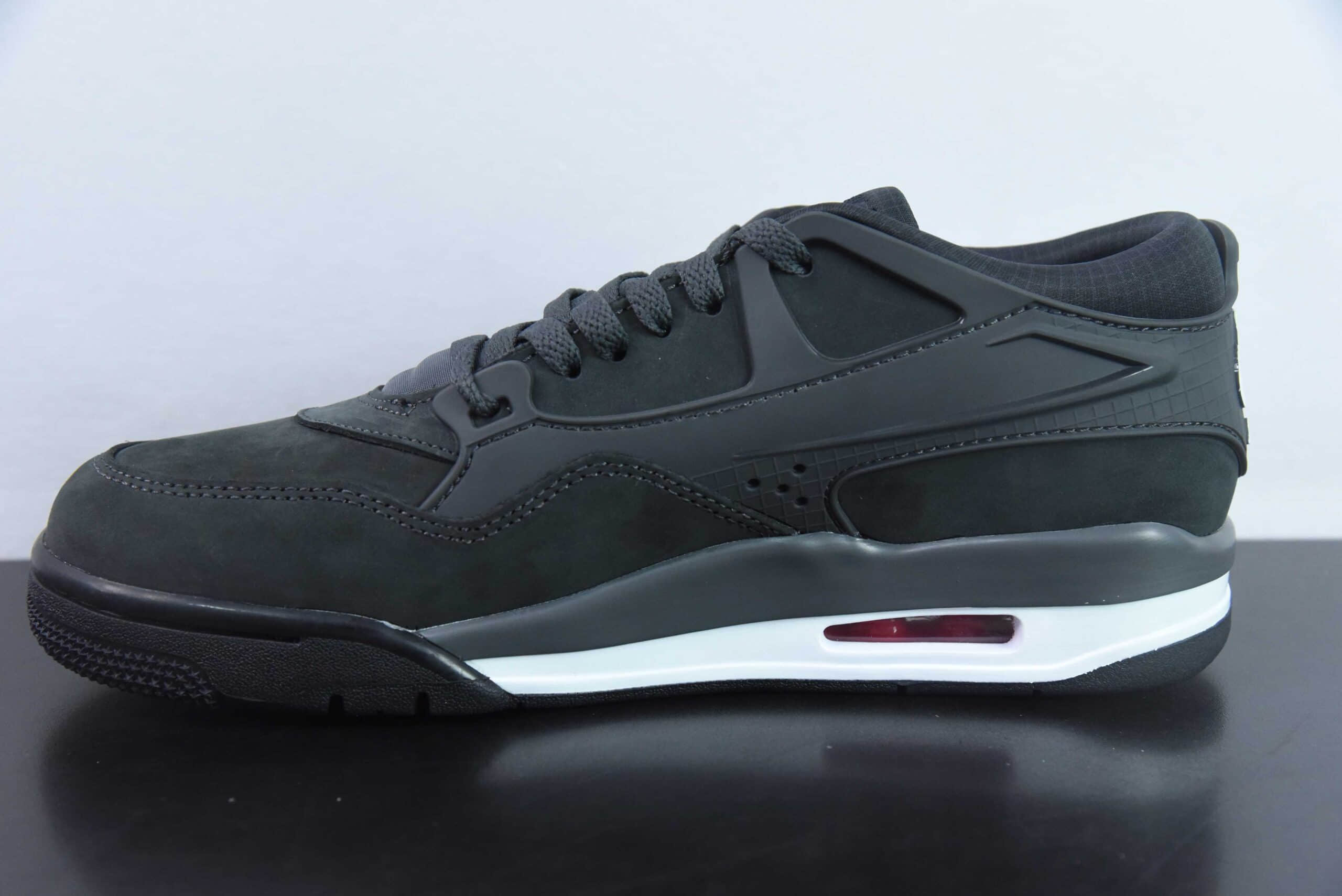 乔丹Nigel Sylvester x Jordan Air Jordan 4 RM “Fence Green” AJ4复刻麂皮黑低帮复古文化篮球鞋纯原版本 货号：HF4334-004