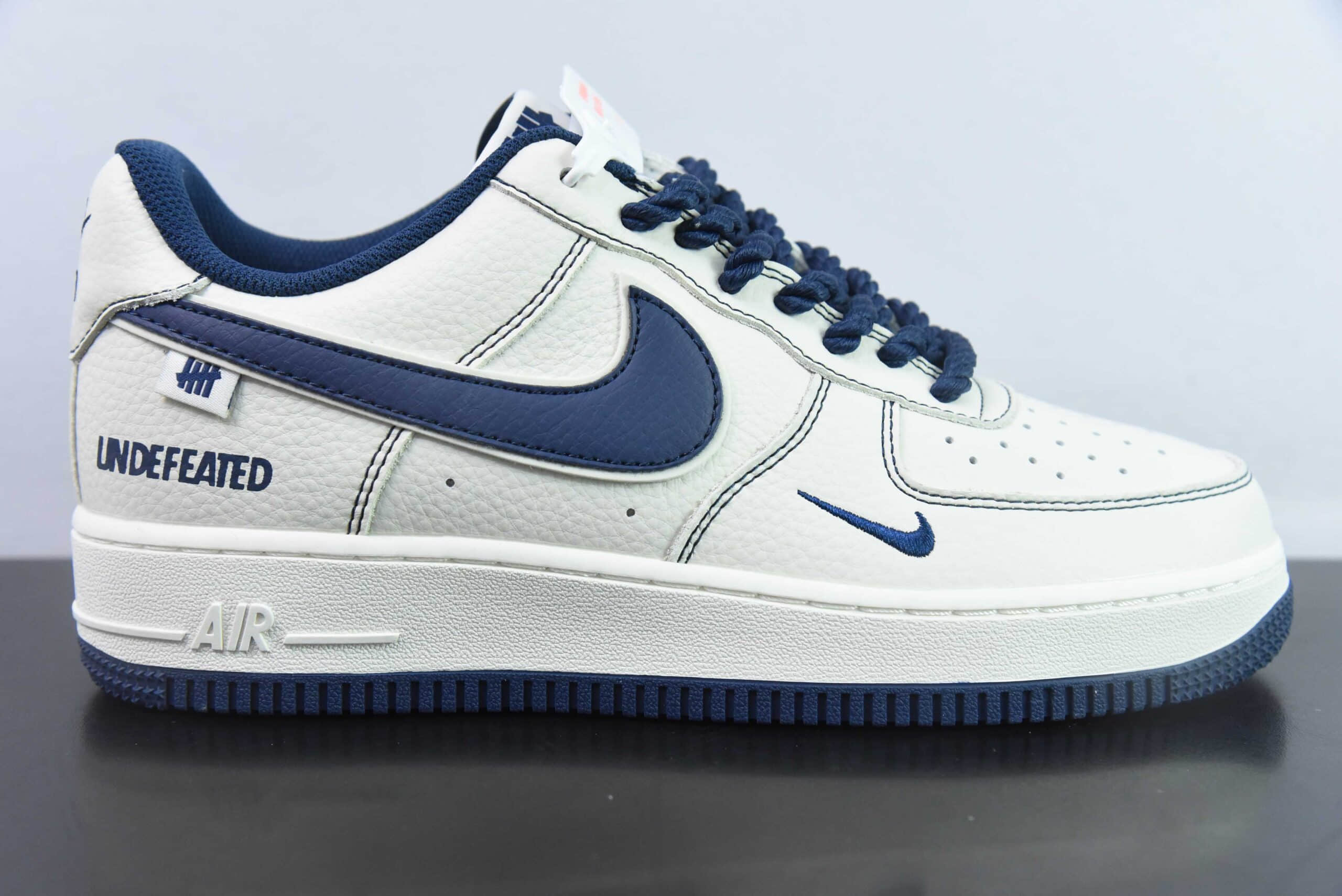 耐克Nike Air Force 1 Low 07 x UNDEFEATED 白蓝小钩麻绳空军一号低帮休闲板鞋纯原版本 货号：UT2023-205 