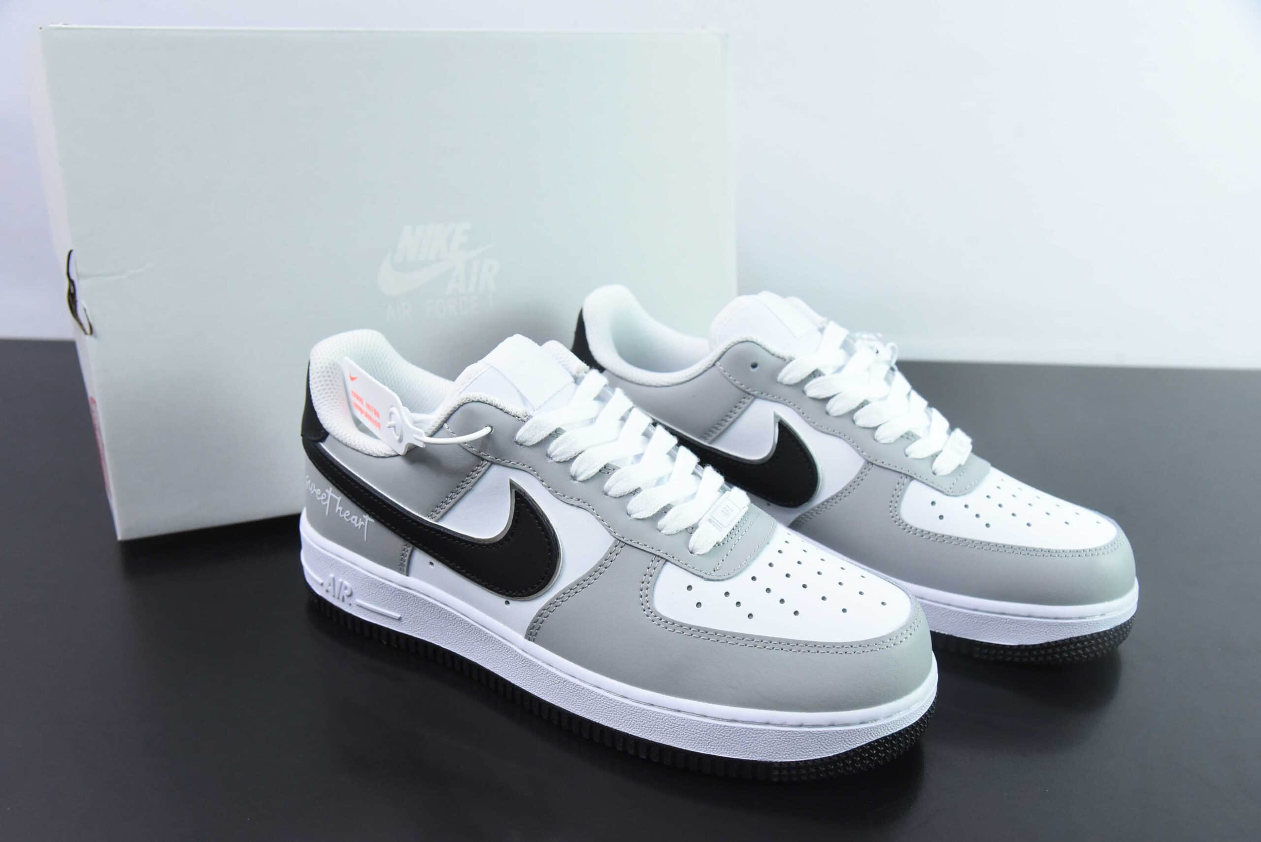 耐克Nike Air Force 1 Low 07 白灰黑空军一号低帮休闲板鞋纯原版本 货号：DY8899-001