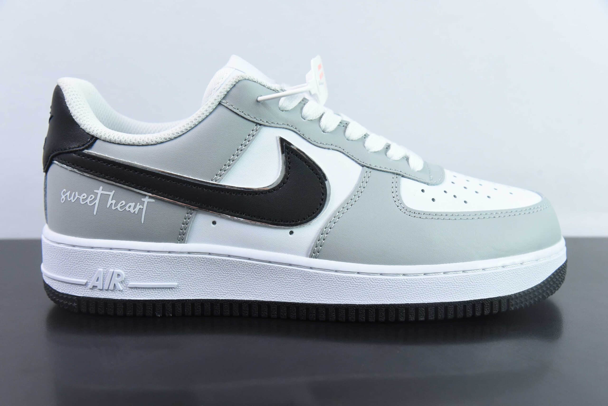 耐克Nike Air Force 1 Low 07 白灰黑空军一号低帮休闲板鞋纯原版本 货号：DY8899-001