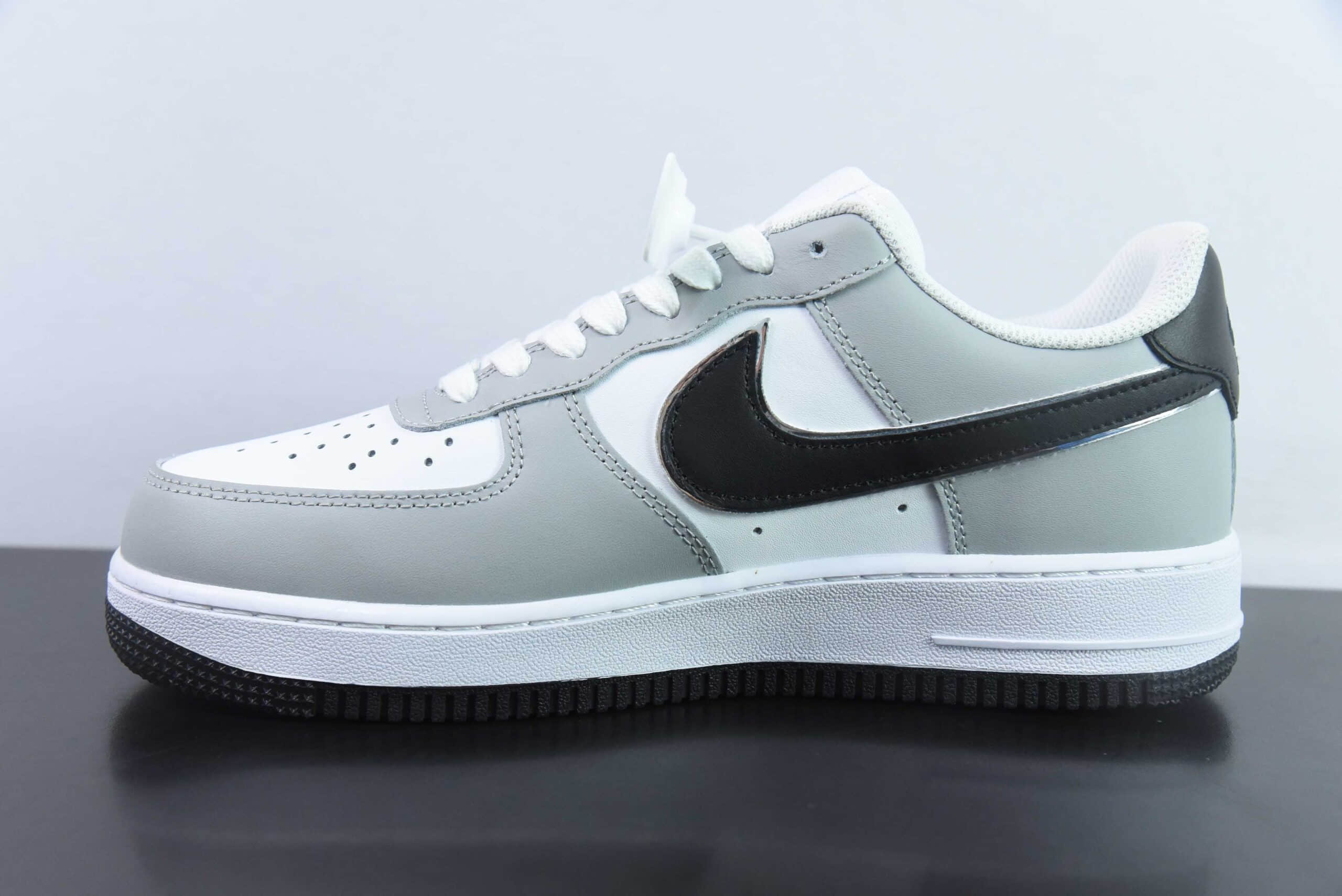 耐克Nike Air Force 1 Low 07 白灰黑空军一号低帮休闲板鞋纯原版本 货号：DY8899-001