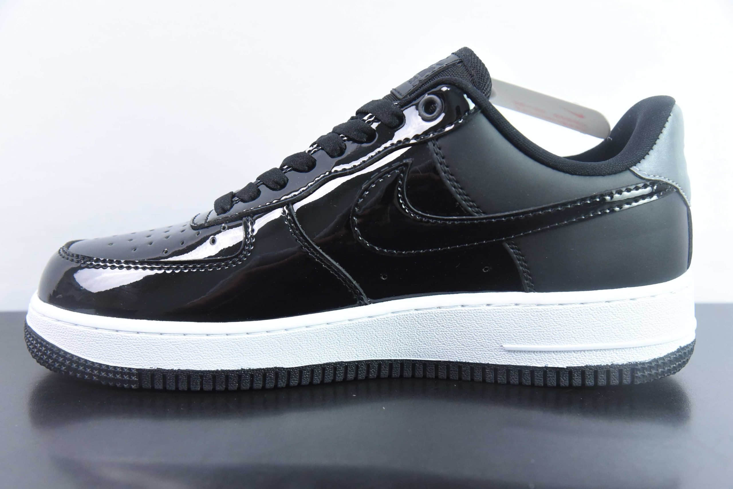 耐克Nike Air Force 1'07 Low 漆皮全黑空军一号低帮休闲板鞋纯原版本 货号：AH6827-001 