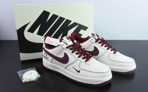 耐克Nike Undefeated x Nk Air Force 1'07 Low 米红麻绳空军一号低帮休闲板鞋纯原版本 货号：UT2023-206