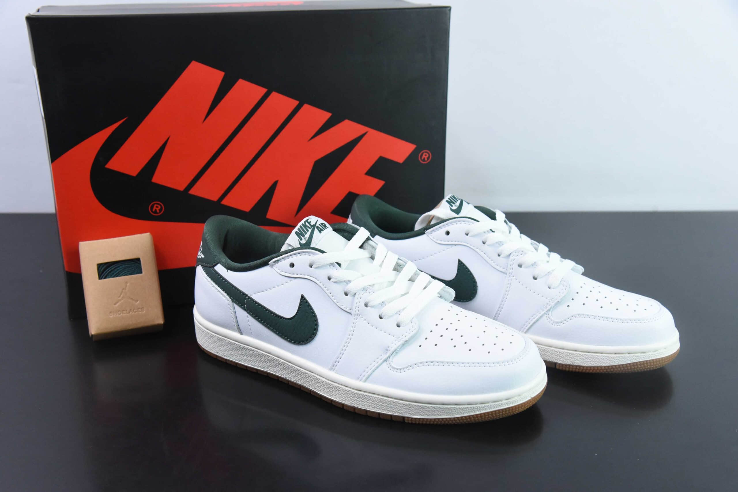 乔丹Air Jordan 1 Low 白绿AJ1乔1低帮休闲板鞋纯原版本 货号：CZ0775-133