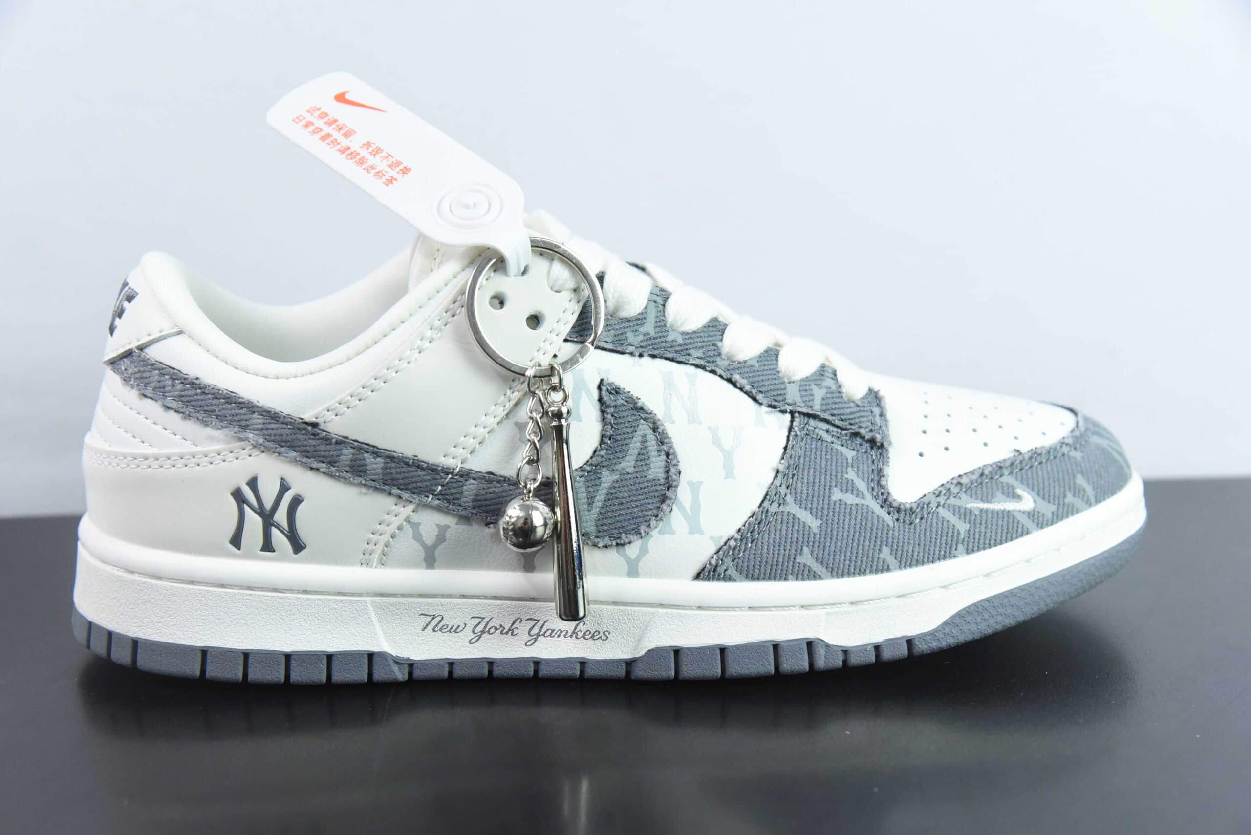 耐克Nike SB Dunk Low“MLB联名灰牛仔”周年高端定制SB低帮休闲板鞋纯原版本 货号：DQ1098-347
