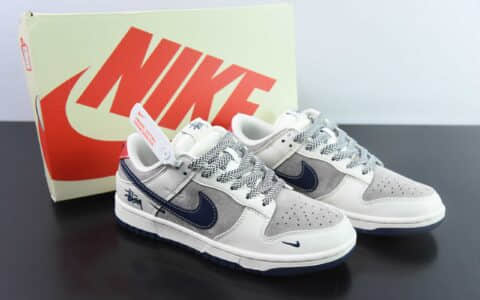 耐克Nike SB Dunk Low 斯图西联名猪八米蓝勾周年高端定制SB低帮休闲板鞋纯原版本 货号：SJ1089-003