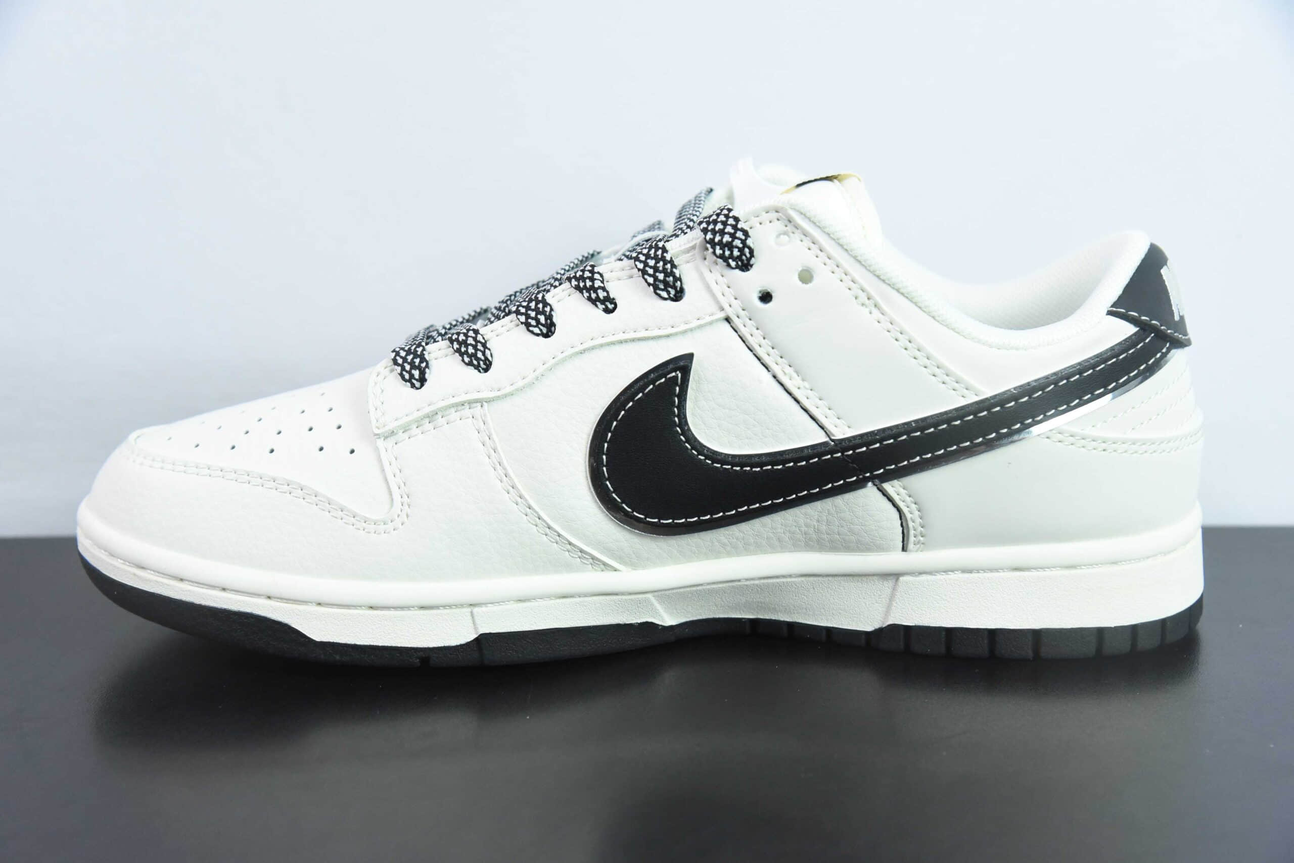 耐克Nike SB Dunk Low 白黑三小钩满天星周年高端定制SB低帮休闲板鞋纯原版本 货号：SJ1089-002 