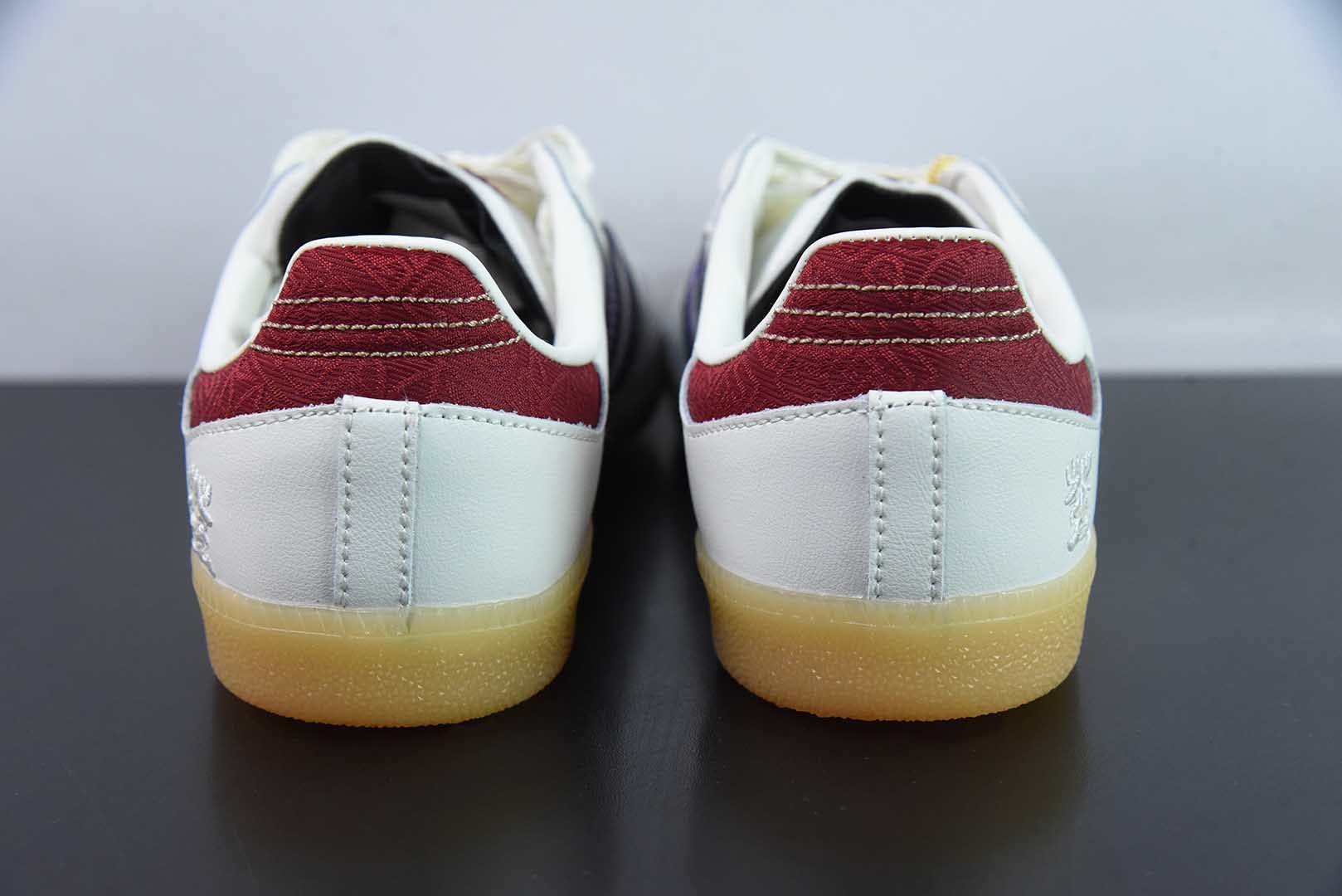 阿迪达斯Adidas originals Samba CNy year ofsnake蛇年限定白灰红低帮德训桑巴鞋纯原版本 货号：JQ5976
