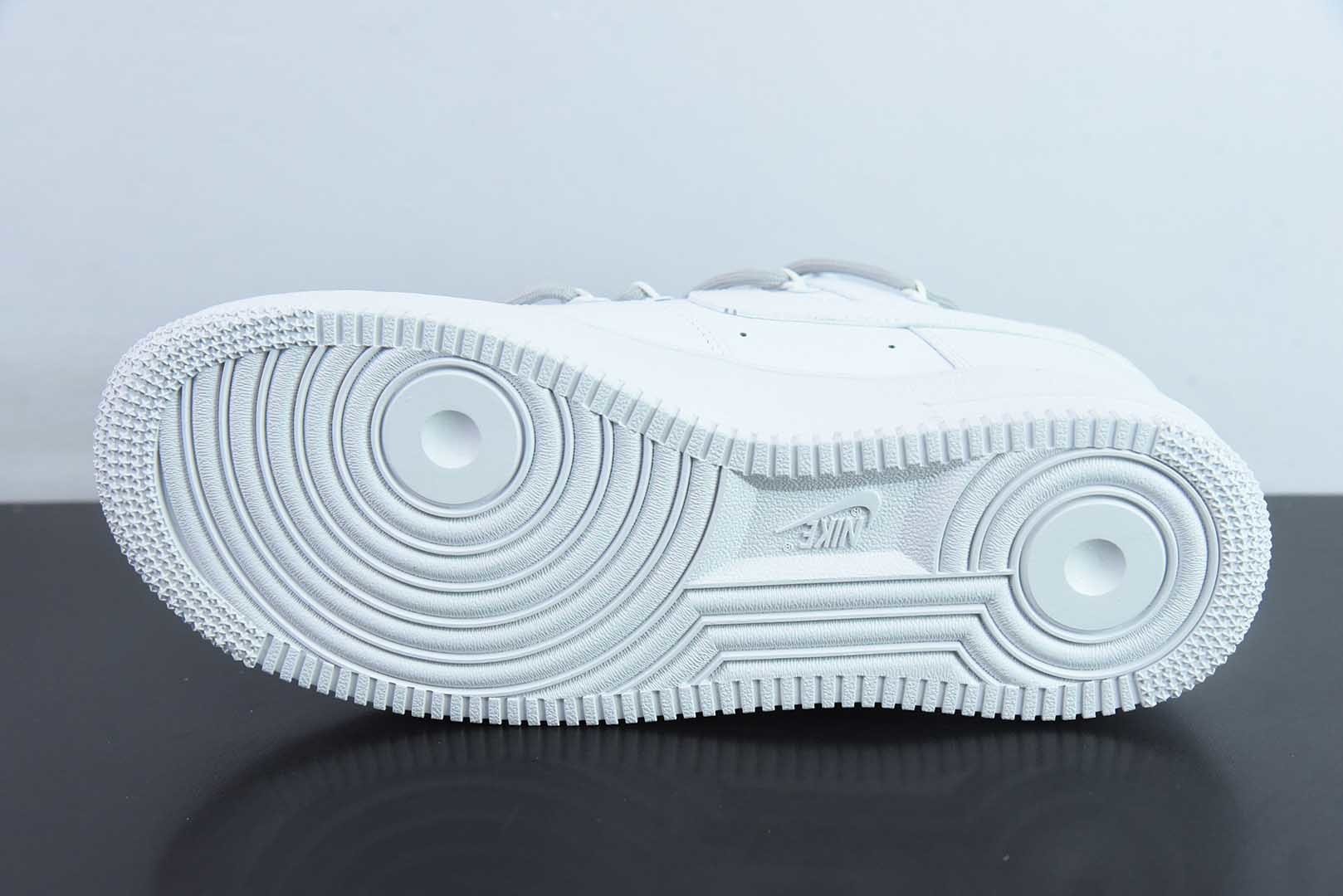 耐克Nike Air Force 1 Low 07 白灰蓝涂鸦绑带空军一号低帮休闲板鞋纯原版本 货号：YY2024-626 