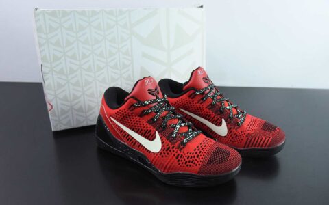 科比Kobe IX Elite Protro Low University Red 科比9代黑红白勾精英系列低帮复刻实战运动文化篮球鞋纯原版本 货号：653456-601