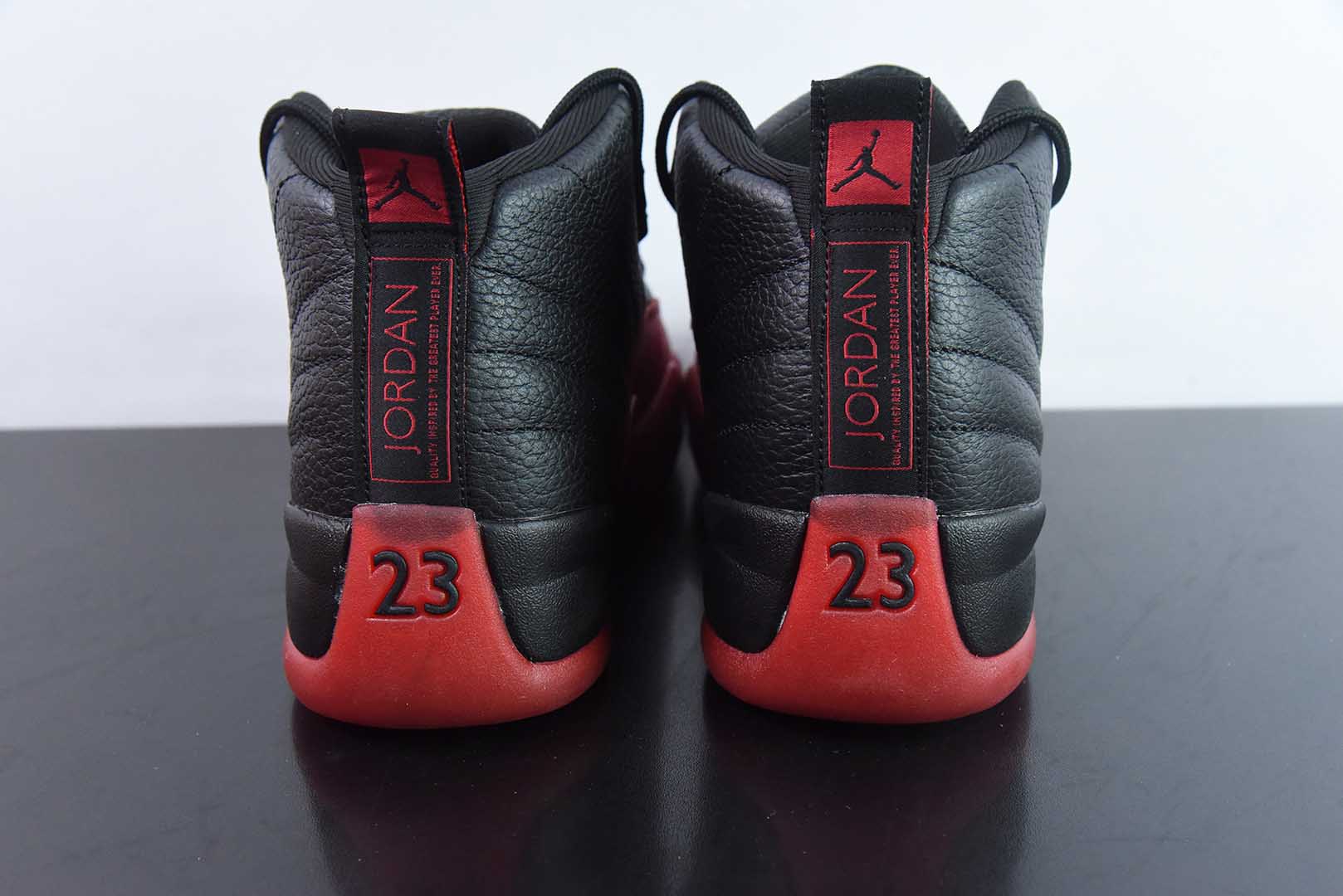 乔丹Air Jordan 12  Black Red  黑红 AJ12乔12男子文化篮球鞋纯原版本 货号：CT8013-002 