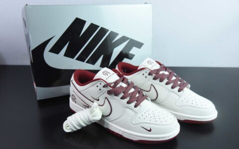 耐克Nike Reigning Champ x Nk SB Dunk Low 卫冕冠军联名三勾米红配色SB低帮休闲运动滑板板鞋纯原版本 货号：RC3085-895