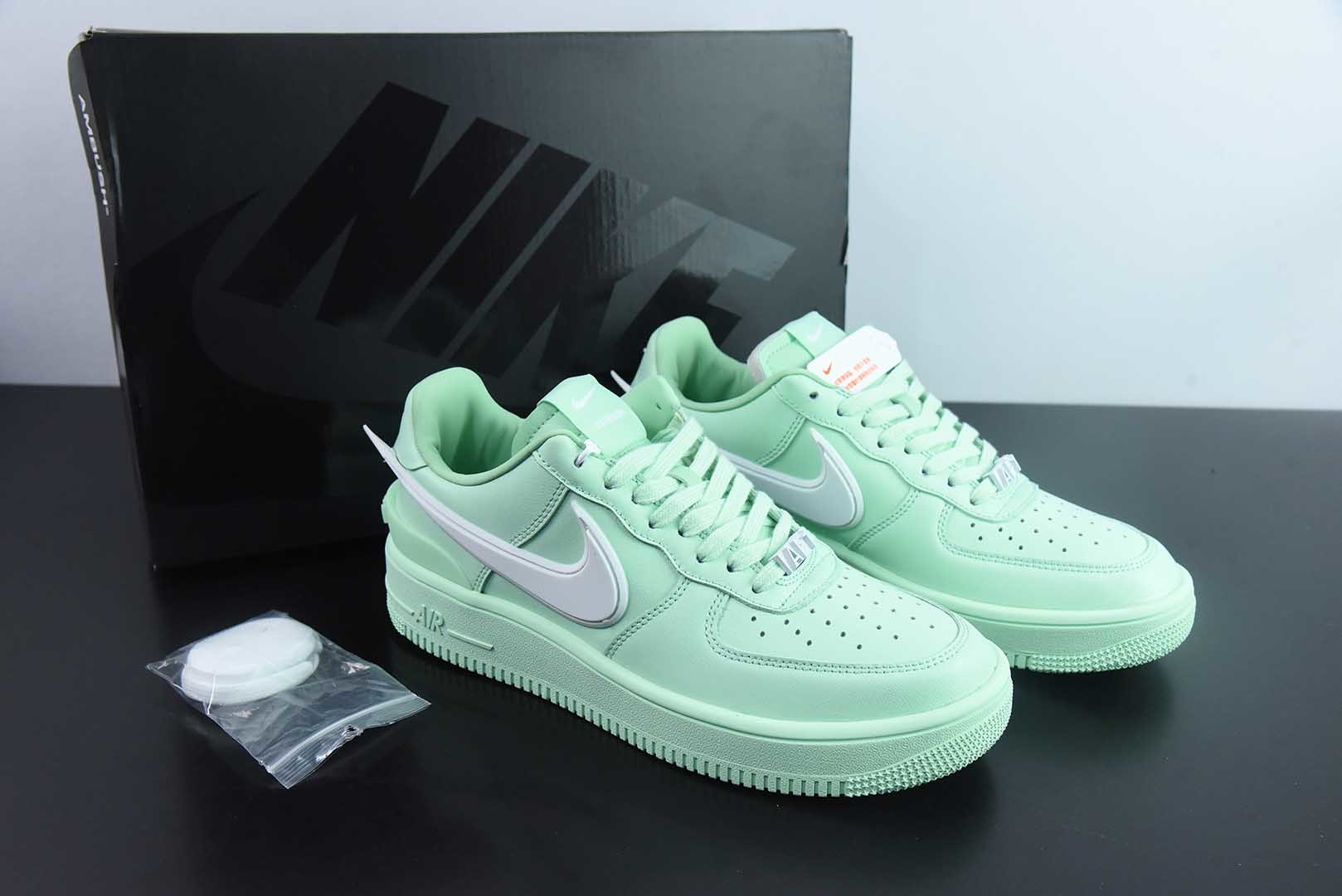 耐克Nike AMBUSH x NK Air Force 1 Low联名薄荷绿大钩空军一号低帮休闲板鞋纯原版本 货号：DV3464-700