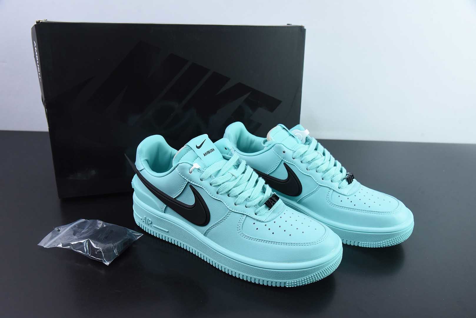 耐克Nike Ambush x Nk Air Force 1'07 Low 联名款湖水蓝空军一号低帮休闲板鞋纯原版本 货号：DV3464-500