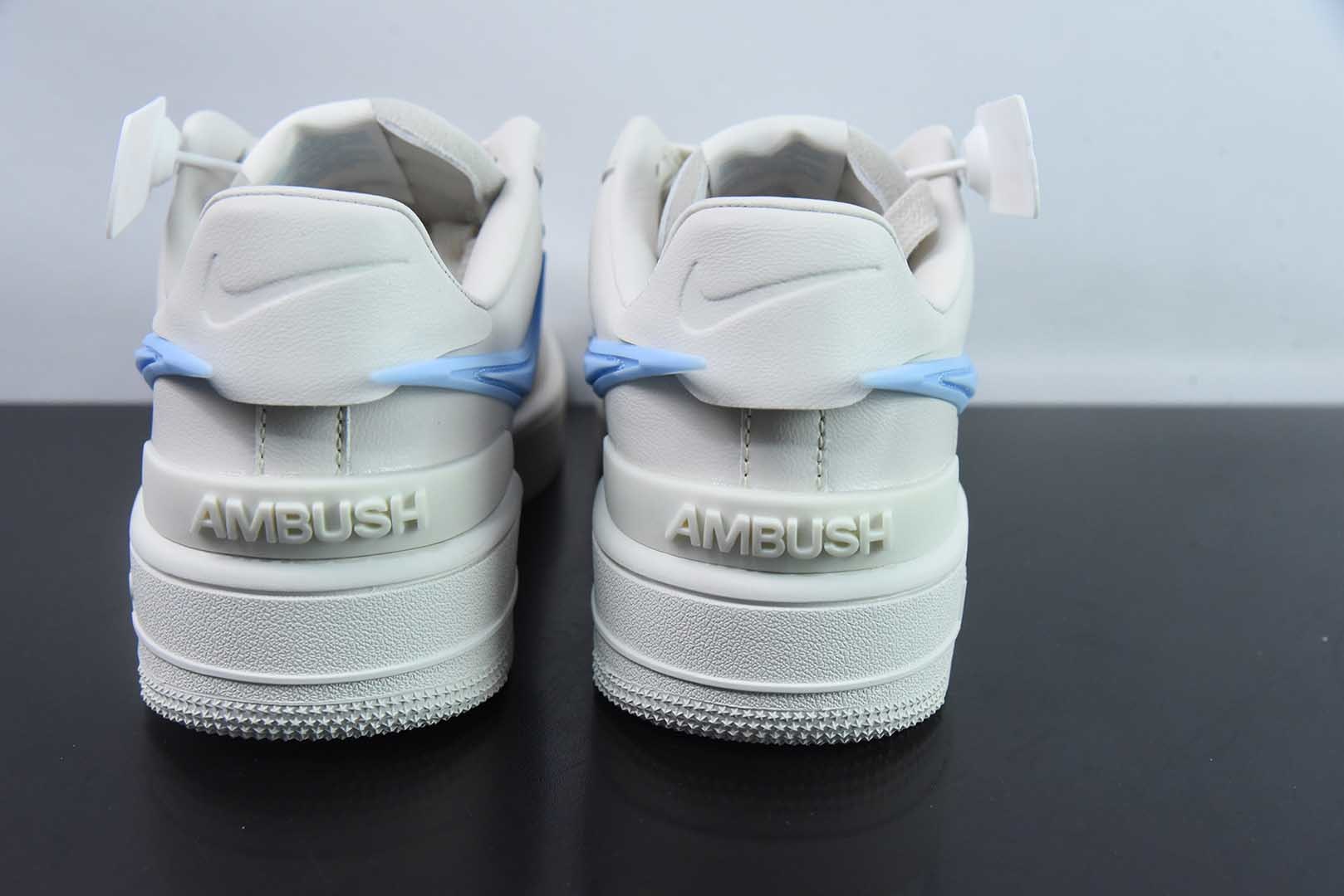 耐克Nike AMBUSH x NK Air Force 1 Low联名大钩白蓝空军一号低帮运动板鞋纯原版本 货号：DV3464-900 