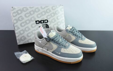 耐克Nike Air Force 1'07 Low 北面联名灰蓝生胶空军一号低帮休闲板鞋纯原版本 货号：DM6688-022