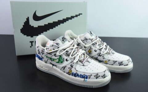 耐克Nike Air Force 1'07 Low Hip Hop 嘻哈MLB空军一号低帮休闲运动绑带板鞋纯原版本 货号：BD0077-333