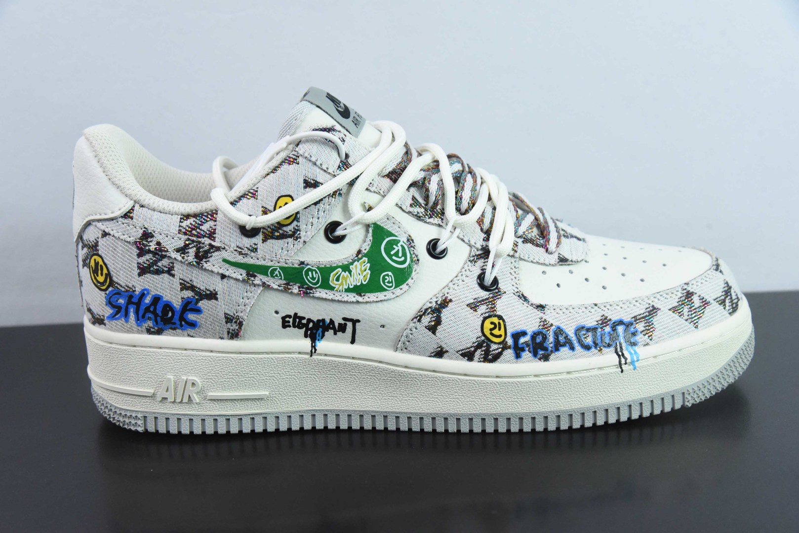 耐克Nike Air Force 1'07 Low Hip Hop 嘻哈MLB空军一号低帮休闲运动绑带板鞋纯原版本 货号：BD0077-333