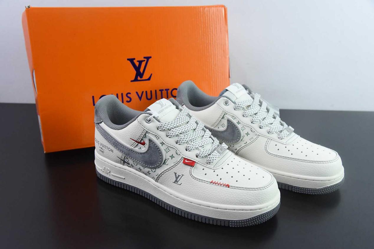 耐克Nike Air Force 1'07 Low LV联名米灰小双勾空军一号低帮休闲板鞋纯原版本 货号：YX5066 - 350