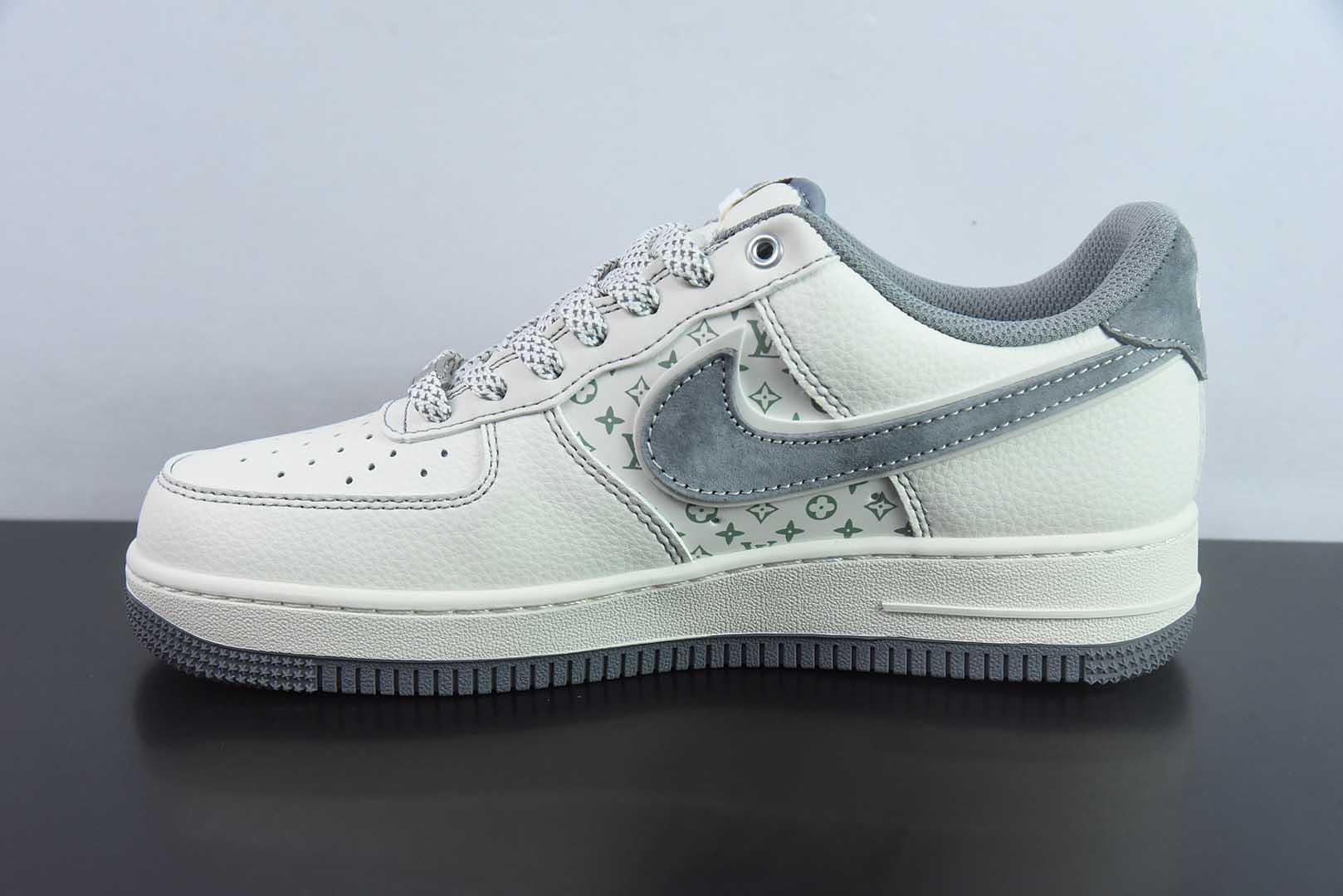 耐克Nike Air Force 1'07 Low LV联名米灰小双勾空军一号低帮休闲板鞋纯原版本 货号：YX5066 - 350
