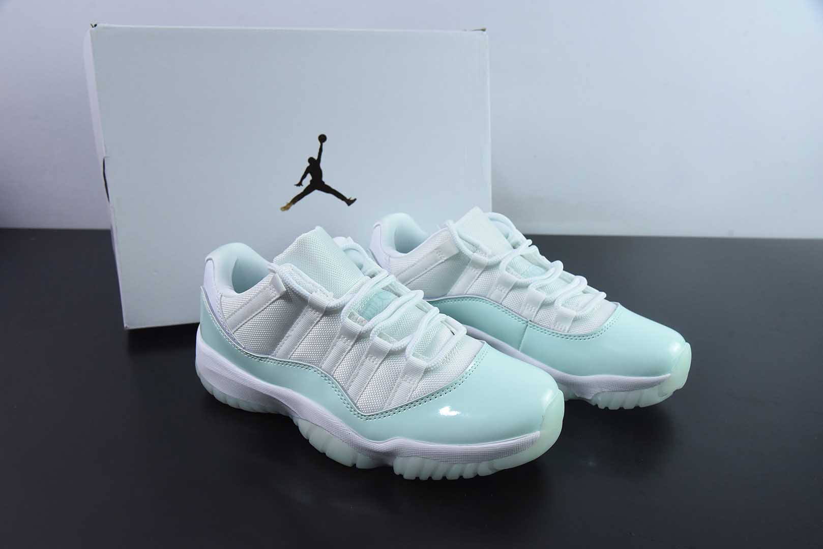 乔丹Air Jordan 11 Low AJ11乔11低帮薄荷绿男女文化低帮篮球鞋纯原版本 货号：AH7860 - 103