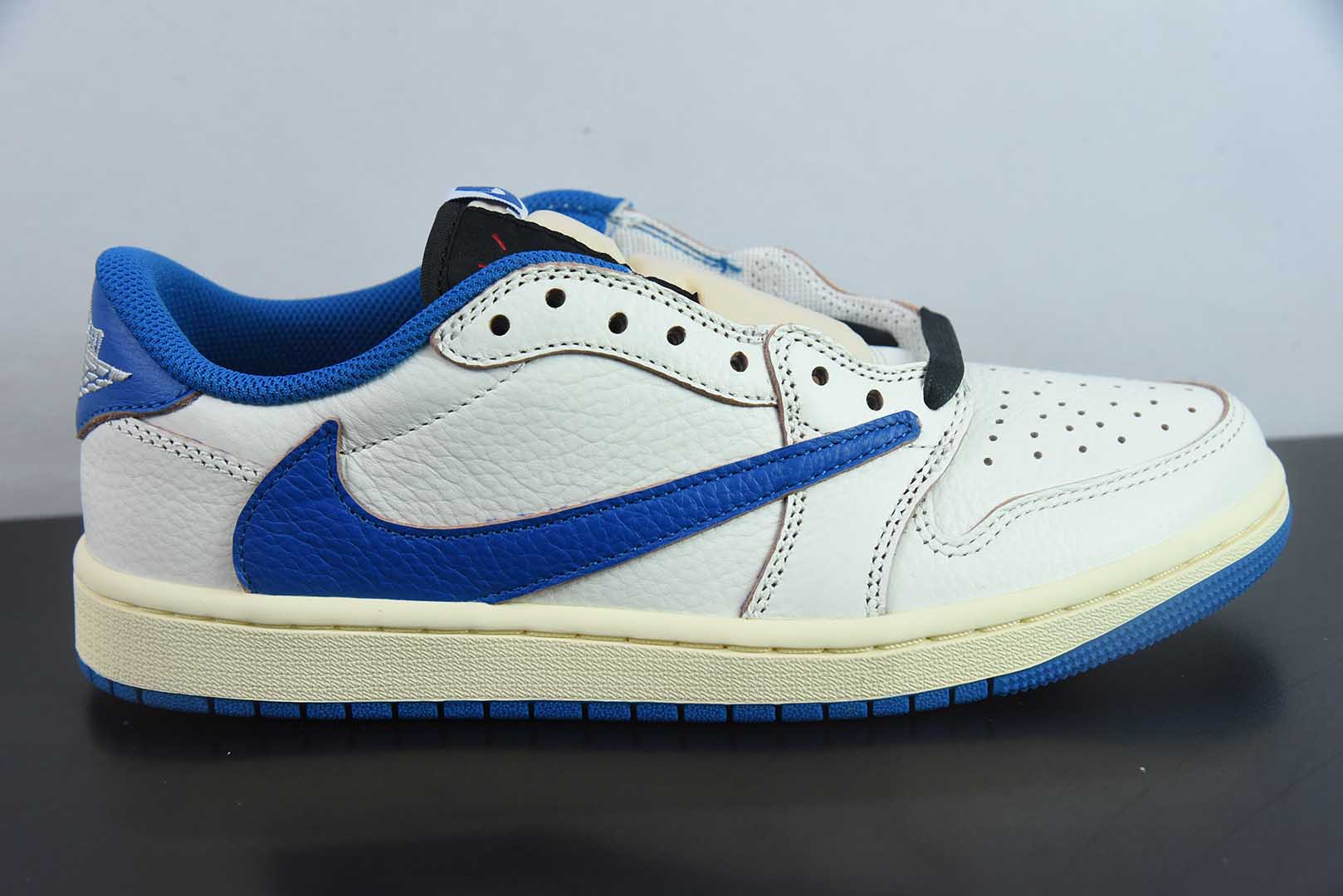 乔丹Air Jordan Travis Scott x Air Jordan AJ1 Low OG SP TS联名AJ1白蓝倒钩低帮文化篮球鞋纯原版本 货号：DM7866 - 104